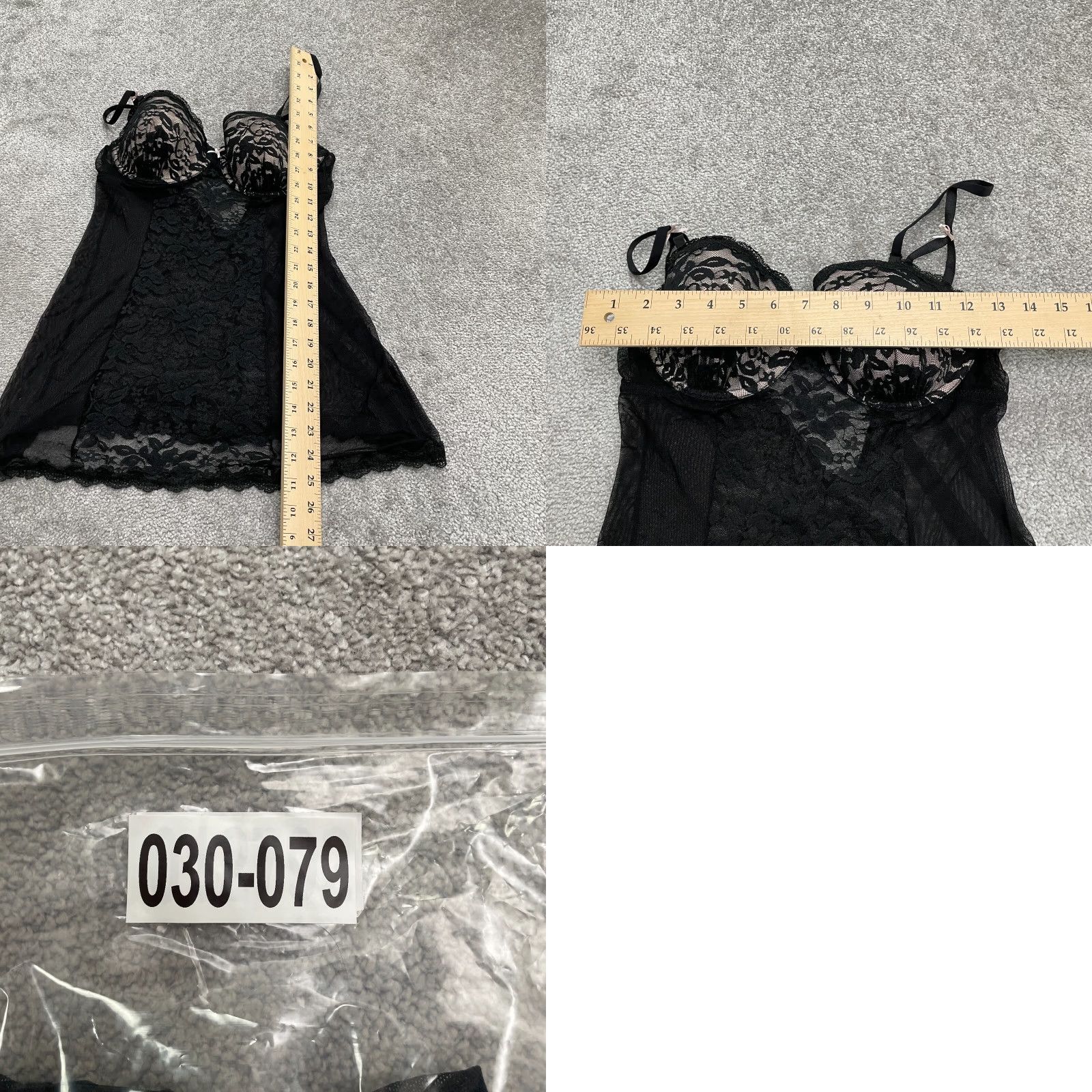 Vintage Gillian & O'Malley Lace Camisole Top Womens Medium Black Padded Wireless Sleeveless Cami Shirt Size M / US 6-8 / IT 42-44 - 9 Thumbnail