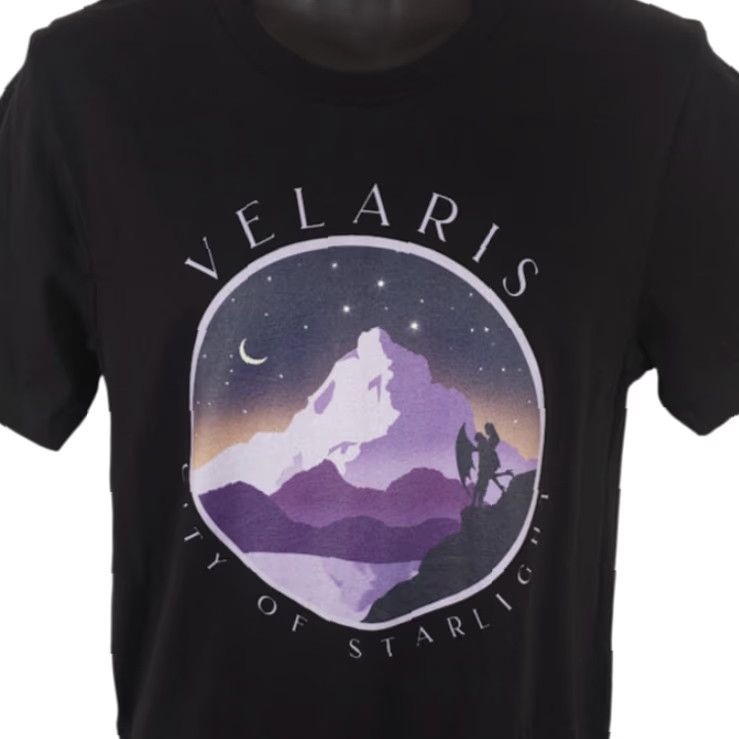 Vintage Bella + Canvas Velaris T Shirt Mens M Black City Of Starlight ACOTAR Book Series Fantasy Romance Graphic Print Shirt Mens Size US M / EU 48-50 / 2 - 2 Thumbnail