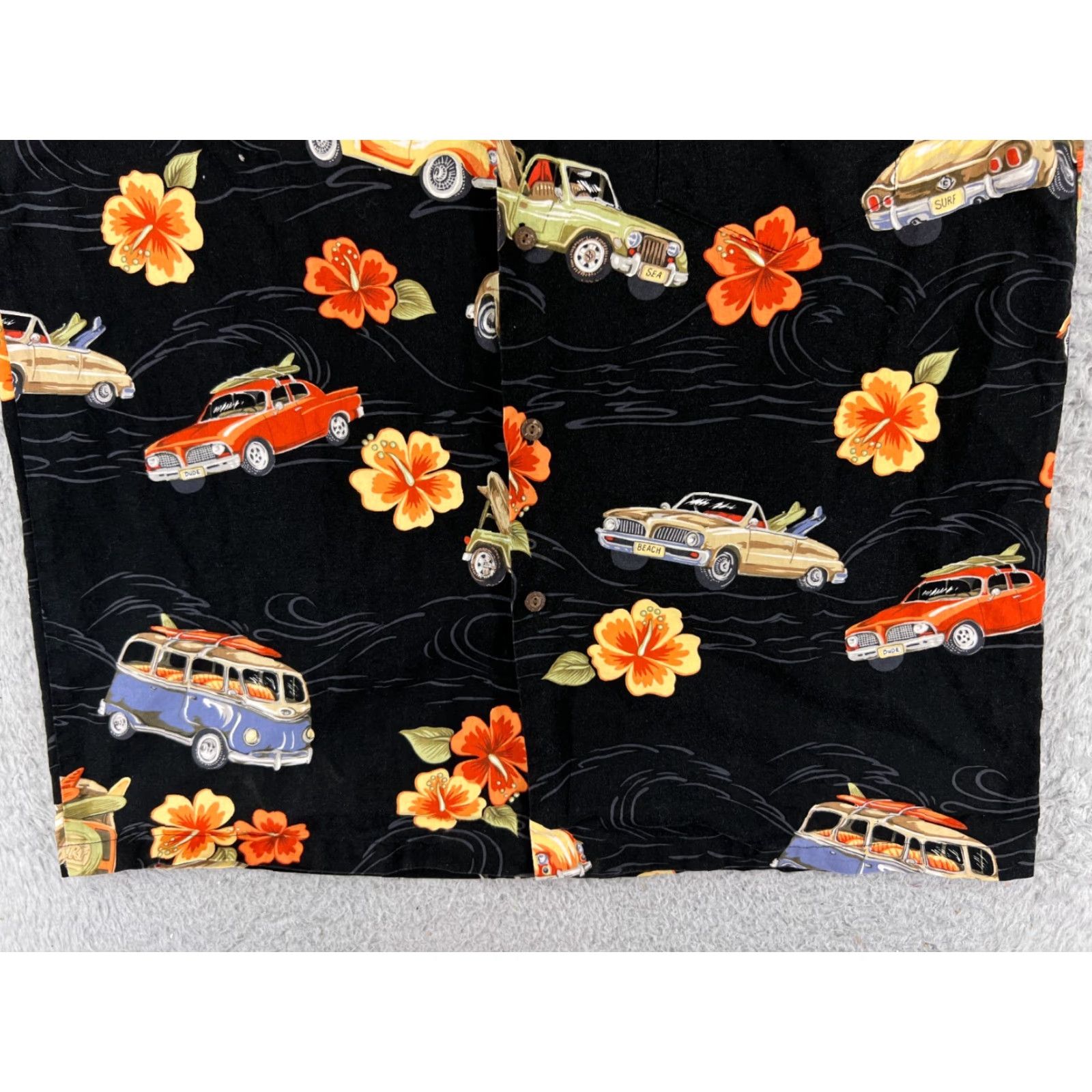 Vintage Pacific Legend Shirt Mens XL Black Floral Classic Cars Hawaiian Cotton Size US XL / EU 56 / 4 - 5 Thumbnail