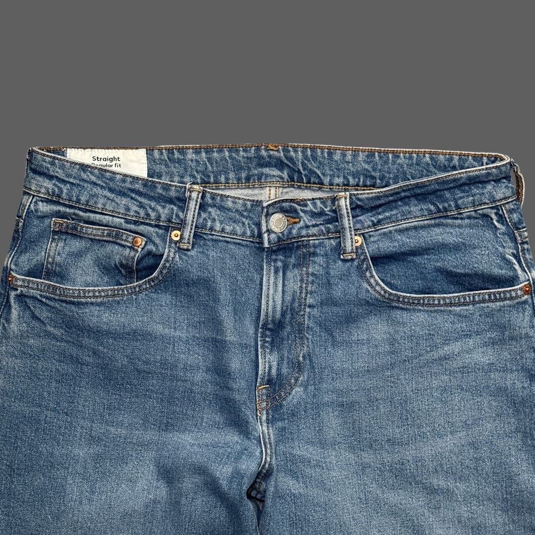 H&M H&M Regular Fit Blue Denim Jeans Men's Size 36x32 Size US 36 / EU 52 - 3 Thumbnail