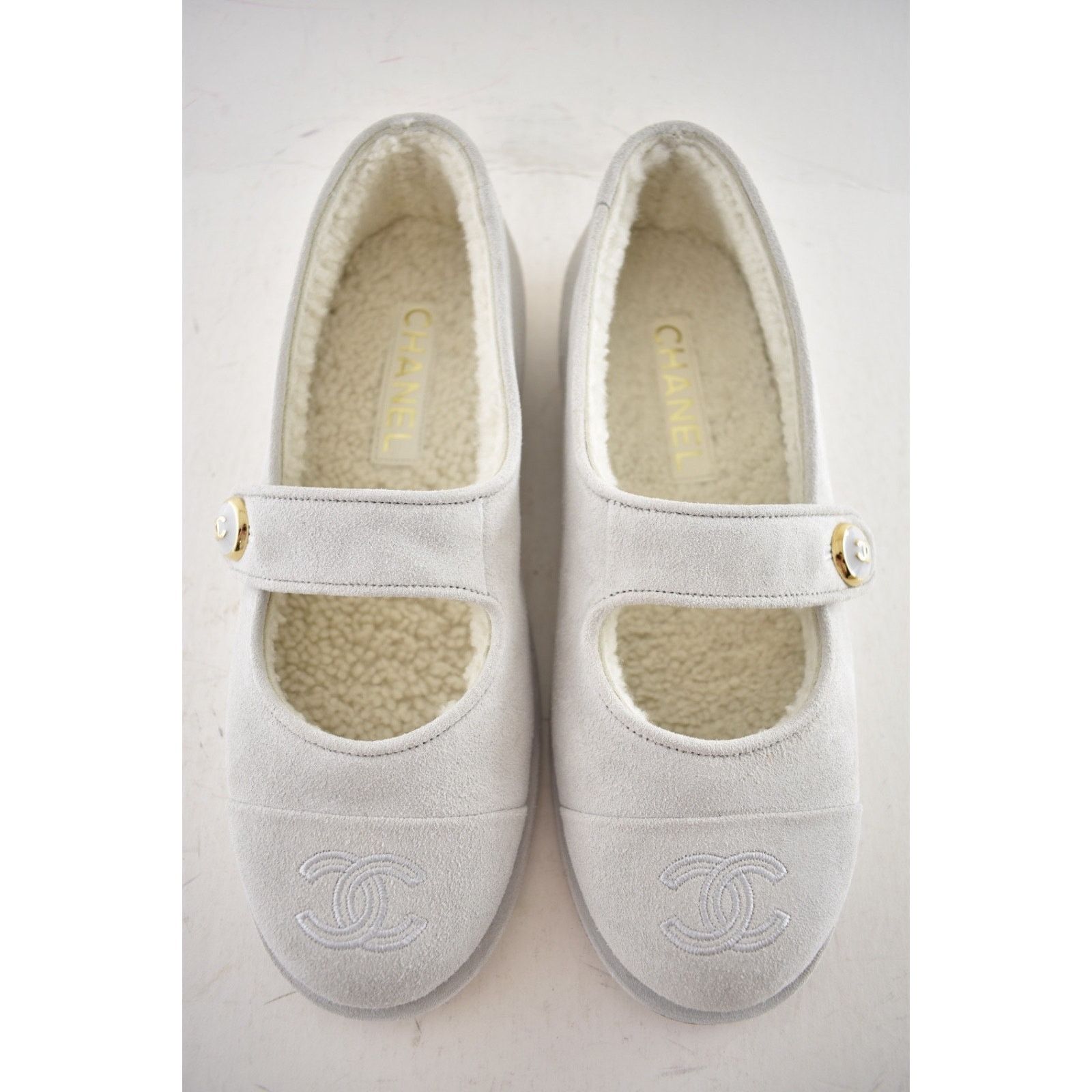 Chanel Chanel Shearling Mary Jane Moccasin Ballet Loafer Flat 38 Size US 8 / IT 38 - 3 Thumbnail