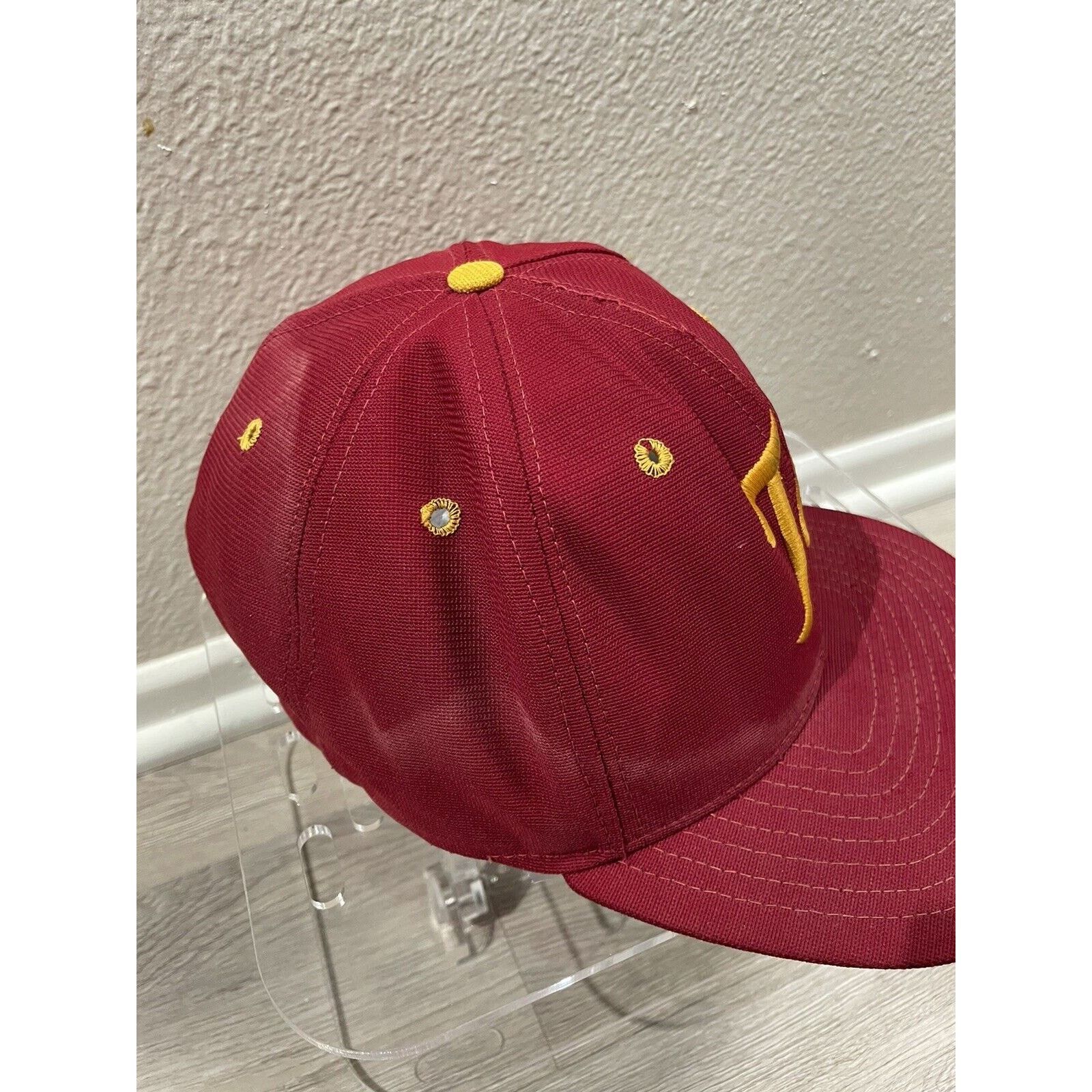 New Era Vtg New Era T P Initial Logo Red Yellow Cap hat Made in USA Size ONE SIZE - 2 Thumbnail