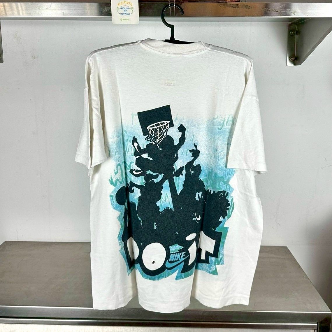 Nike × Vintage Vintage 90s Nike Just Do It Basketball C. Traze Artwork Tee Size US XL / EU 56 / 4 - 2 Thumbnail