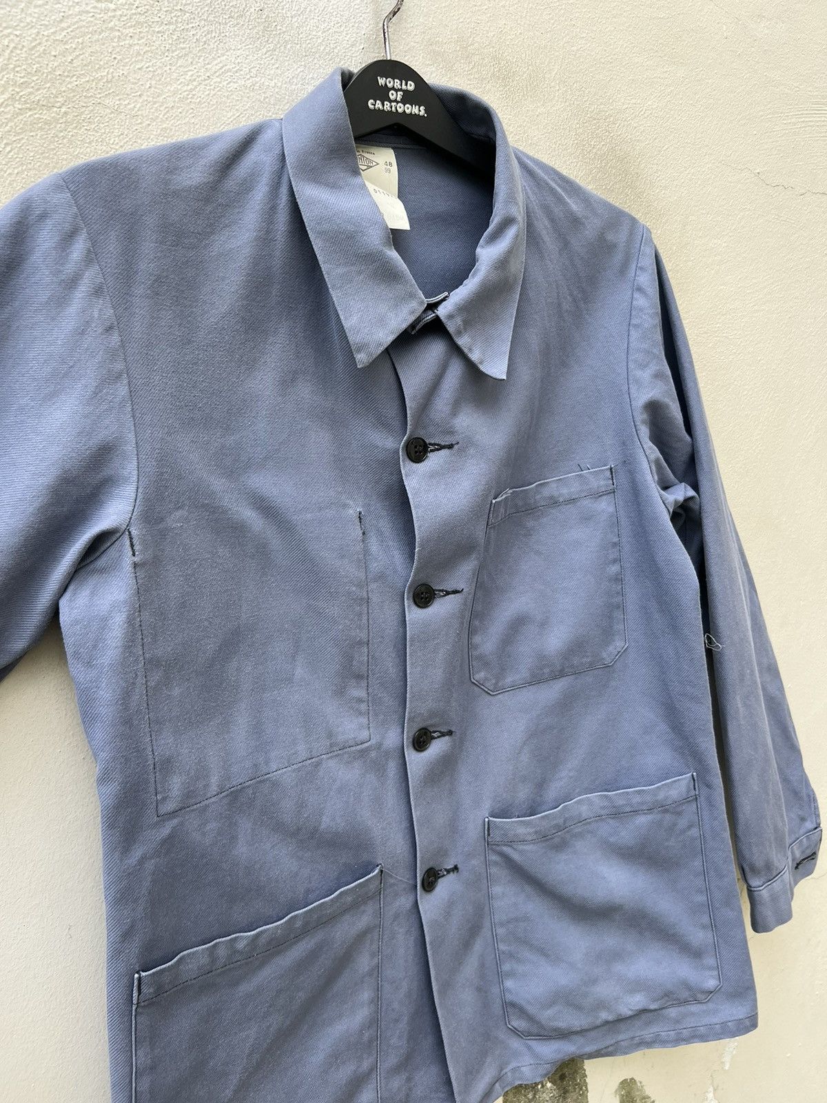 Danton Vintage Danton France Faded Blue Chore Work Jacket Size US M / EU 48-50 / 2 - 13 Thumbnail