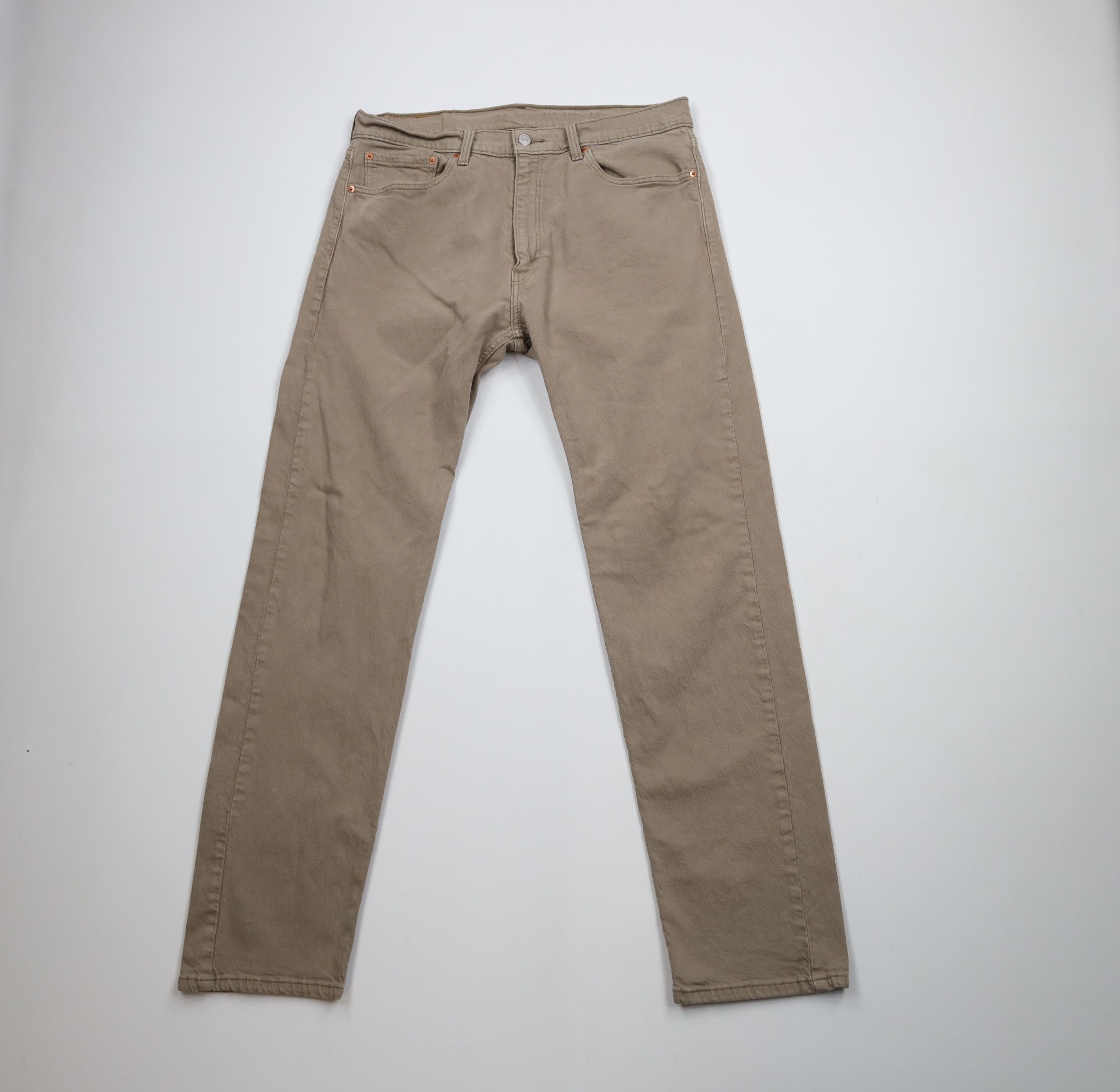 Levi's × Vintage Vintage Y2K Levis 505 Stretch Regular Fit Denim Jeans Beige Size US 36 / EU 52 - 1 Thumbnail