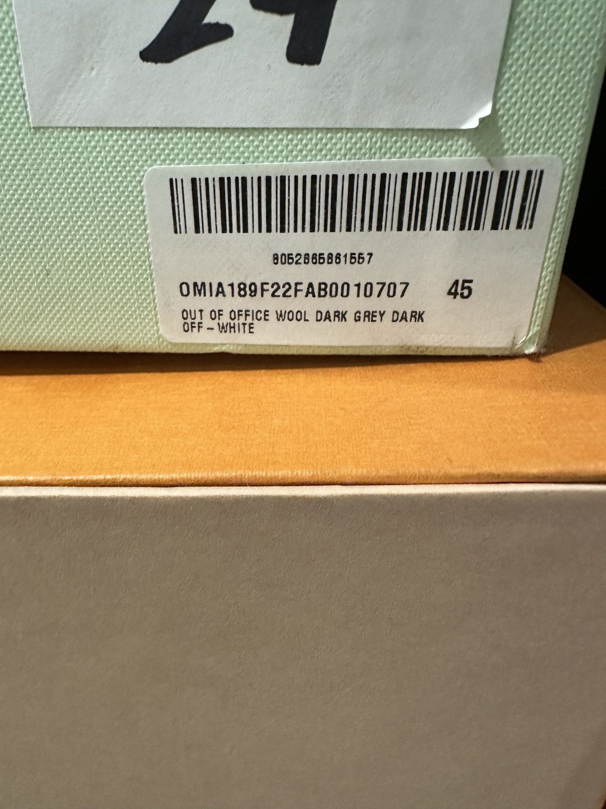 Off-White OUT OF OFFICE WOOL DARK GREY DARK OFF - WHITE Size US 11.5 / EU 44-45 - 6 Thumbnail