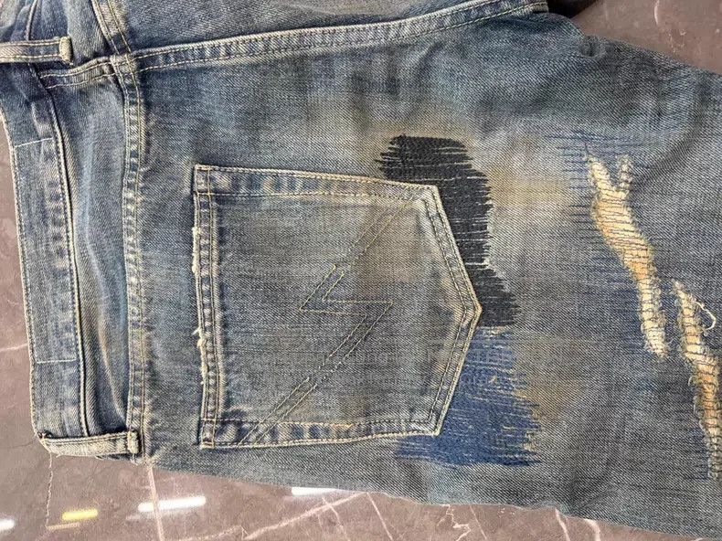 Neighborhood Neighborhood size L Colorful Oil Stain Jeans Size US 27 - 5 Thumbnail