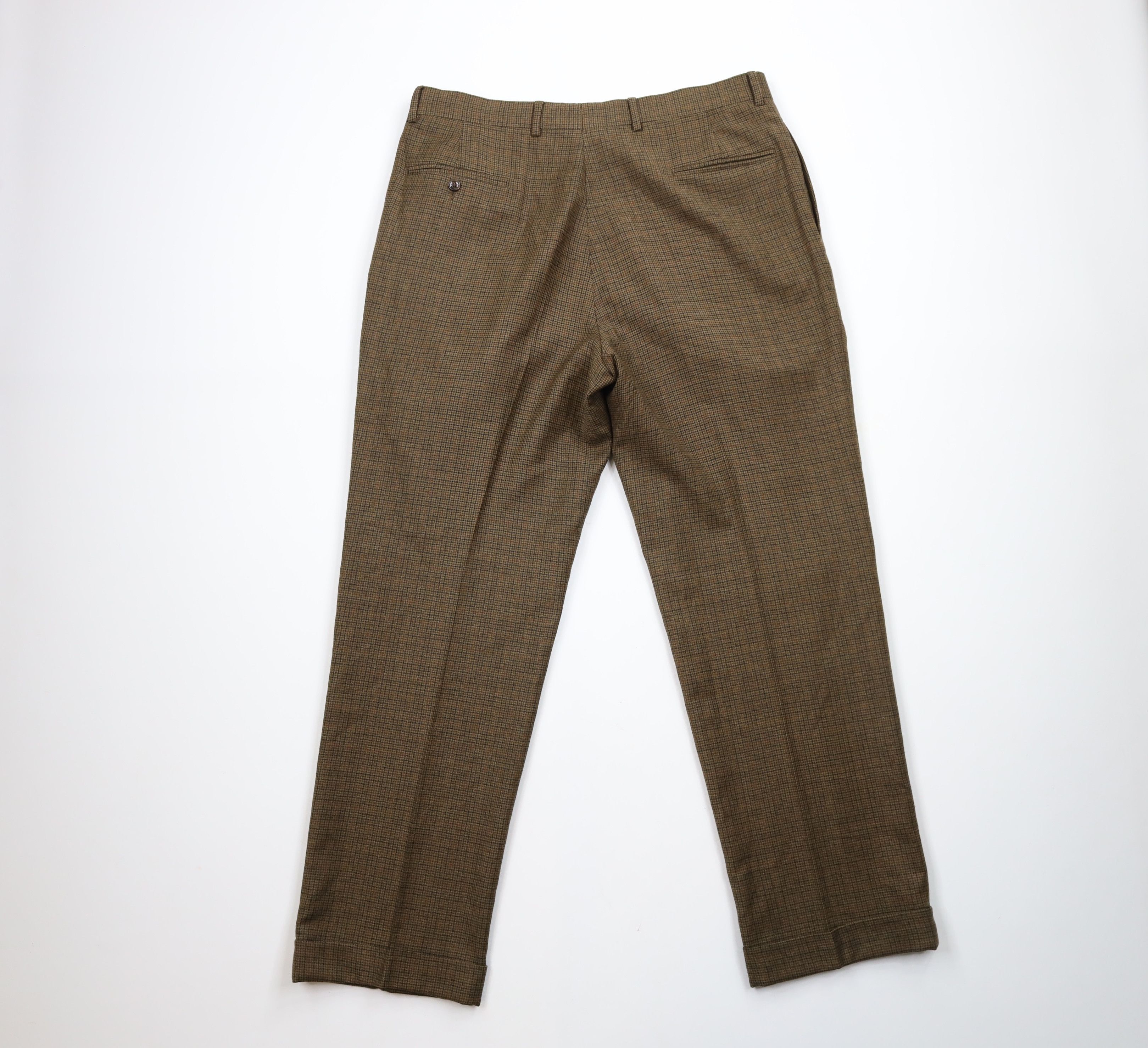 Vintage Vintage 90s Streetwear Wool Wide Leg Chino Pants Houndstooth Size 36 - 8 Thumbnail