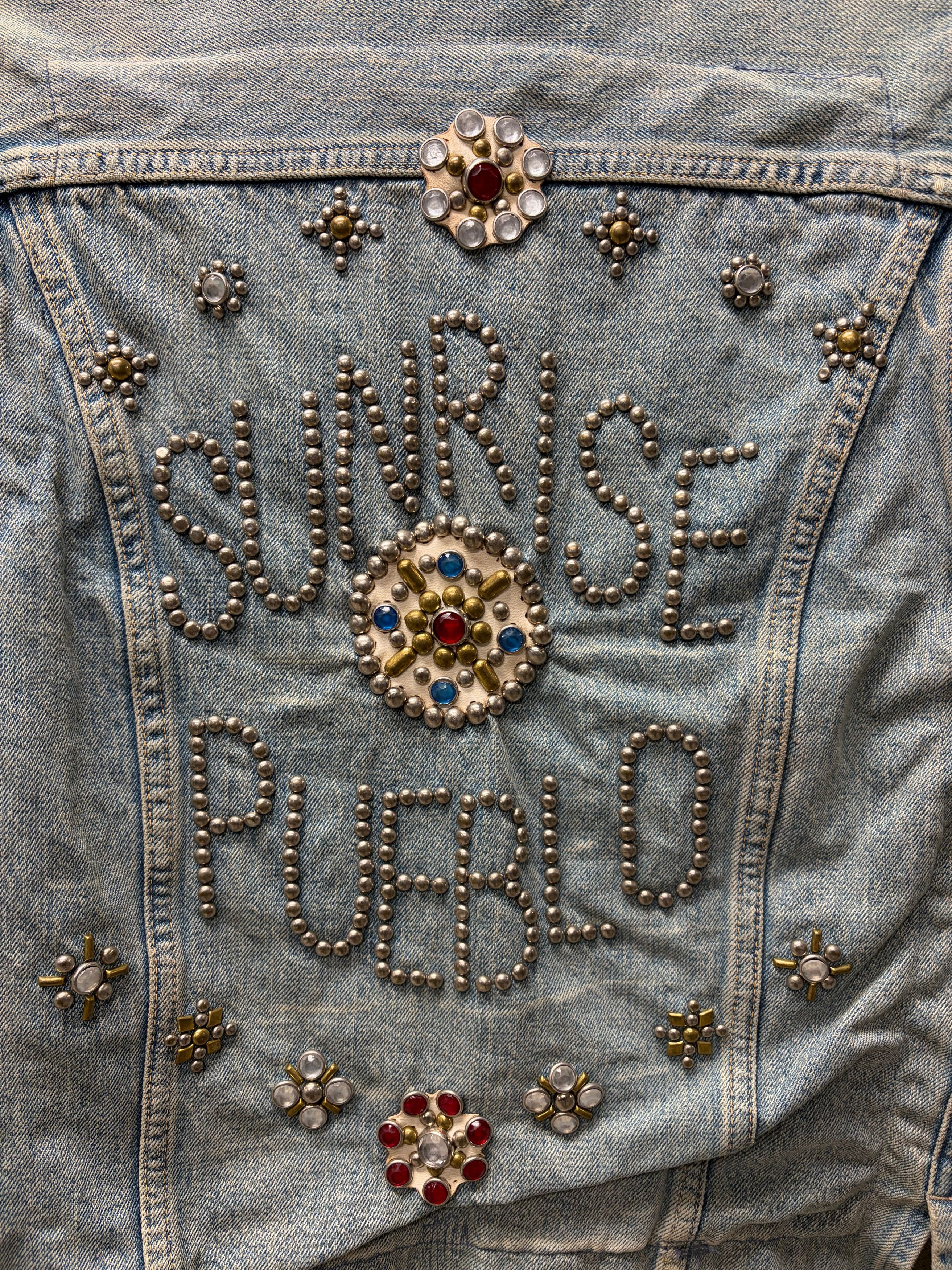 Kapital Kapital ‘Sunrise Puebelo’ Studded Western Style Light Wash Denim Shirt Size US S / EU 44-46 / 1 - 2 Thumbnail