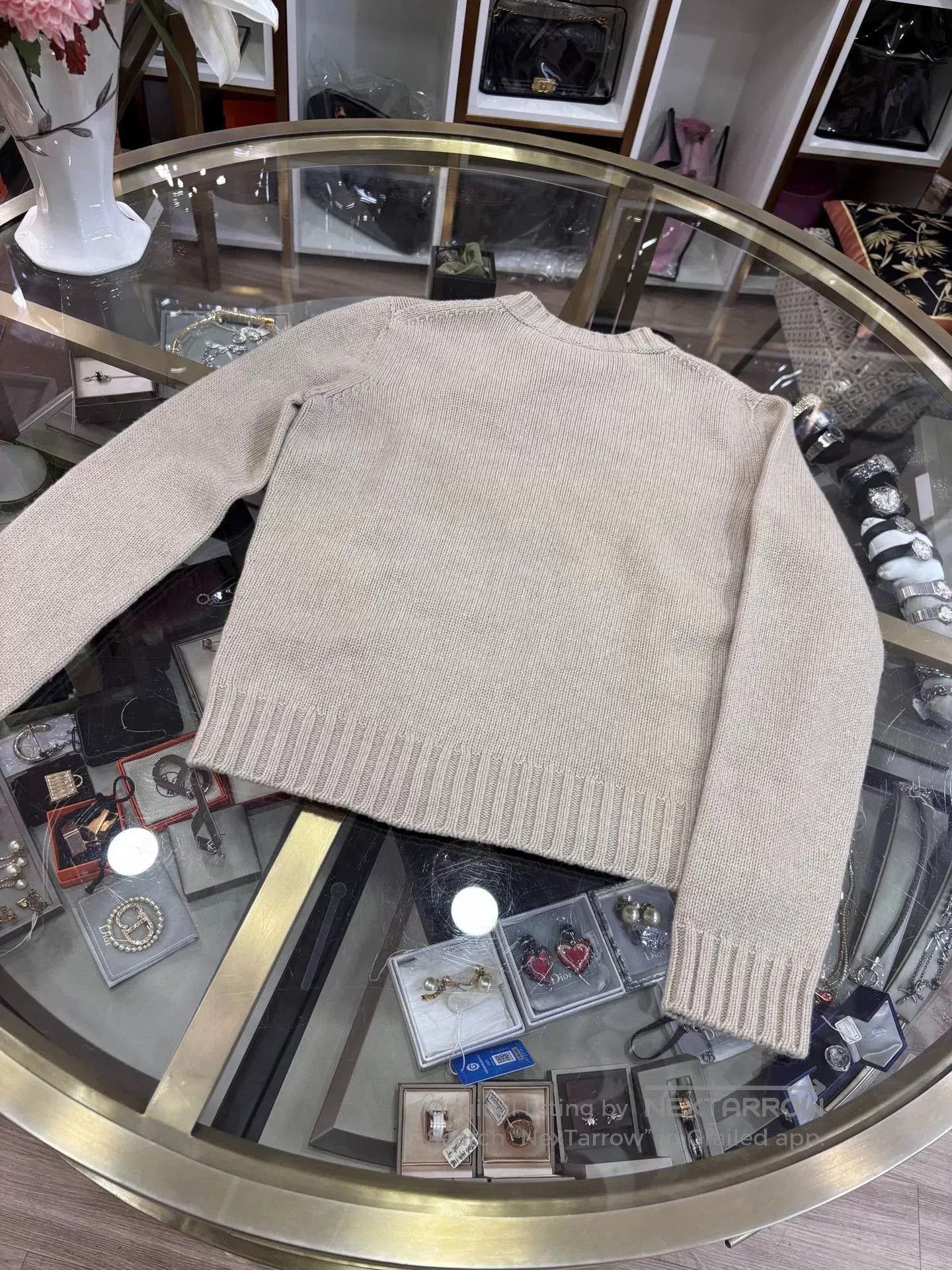 Max Mara MaxMara Short Light Beige Sweater. Size S / US 4 / IT 40 - 6 Thumbnail