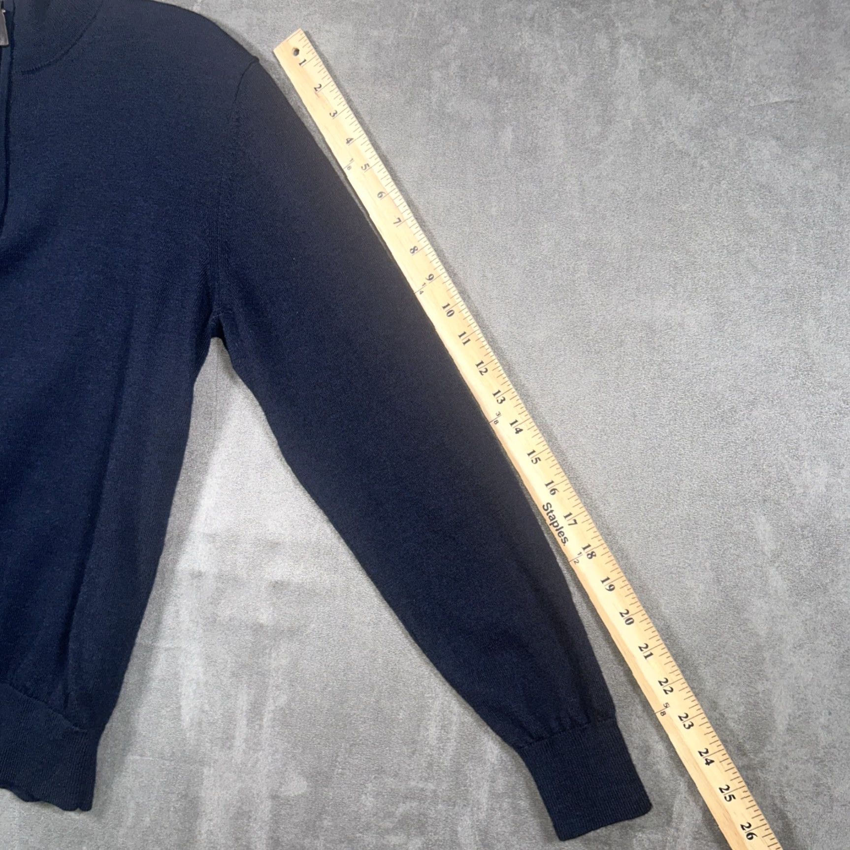 UNTUCKit UNTUCKit Extra Fine Merino Wool Sweater Mens M Dark Navy 1/4 Zip Belguardo Size US M / EU 48-50 / 2 - 7 Thumbnail