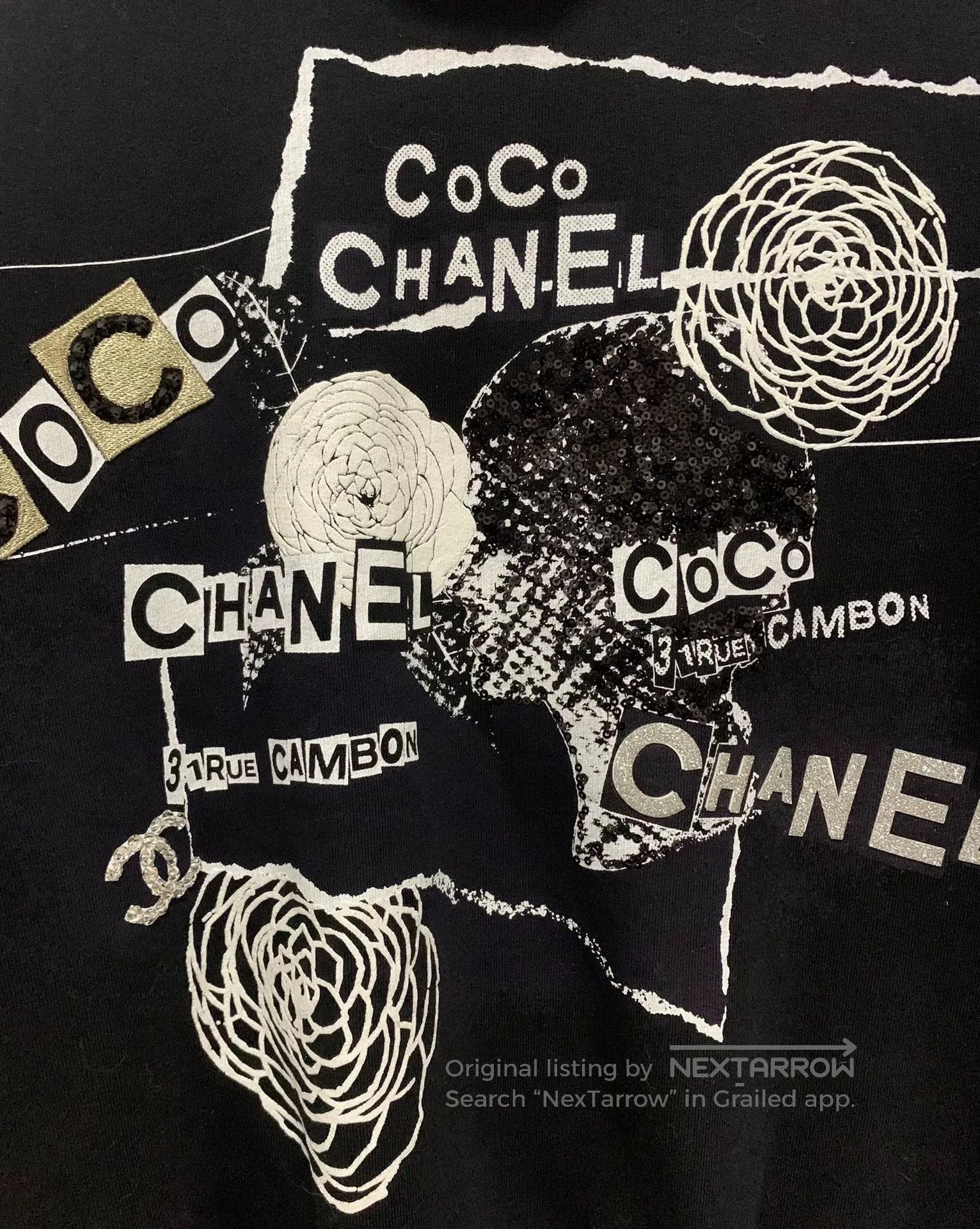 Chanel Chanel Black Graffiti Sequin Hooded Sweatshirt. Size S / US 4 / IT 40 - 5 Thumbnail