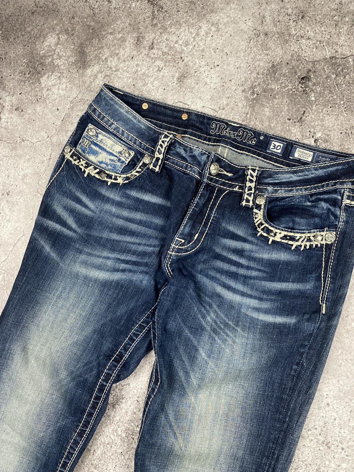 Affliction × Japanese Brand × Miss Me crazy vintage y2k affliction style miss me jeans Japan denim Size 30" / US 8 / IT 44 - 2 Thumbnail