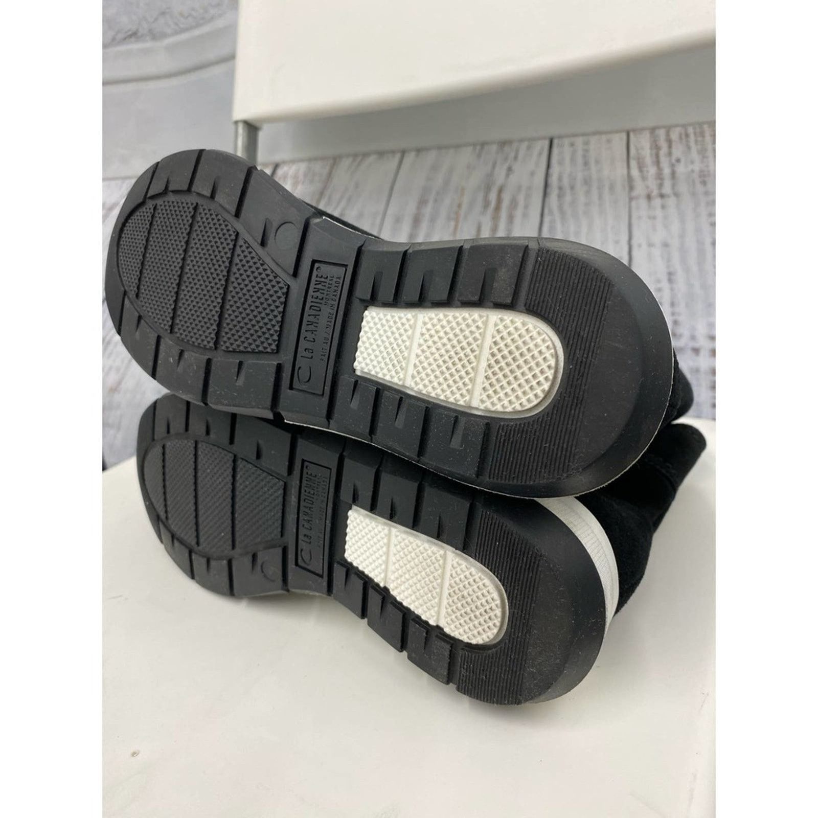 Other La Canadienne Nikola Suede Sneaker Booties Black 8 M Size US 8 / IT 38 - 4 Thumbnail