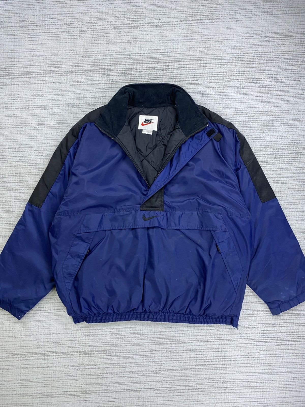 Nike 🔥90s Nike Center Swoosh Pullover Anorak Back Hit Jacket Size US XL / EU 56 / 4 - 5 Thumbnail