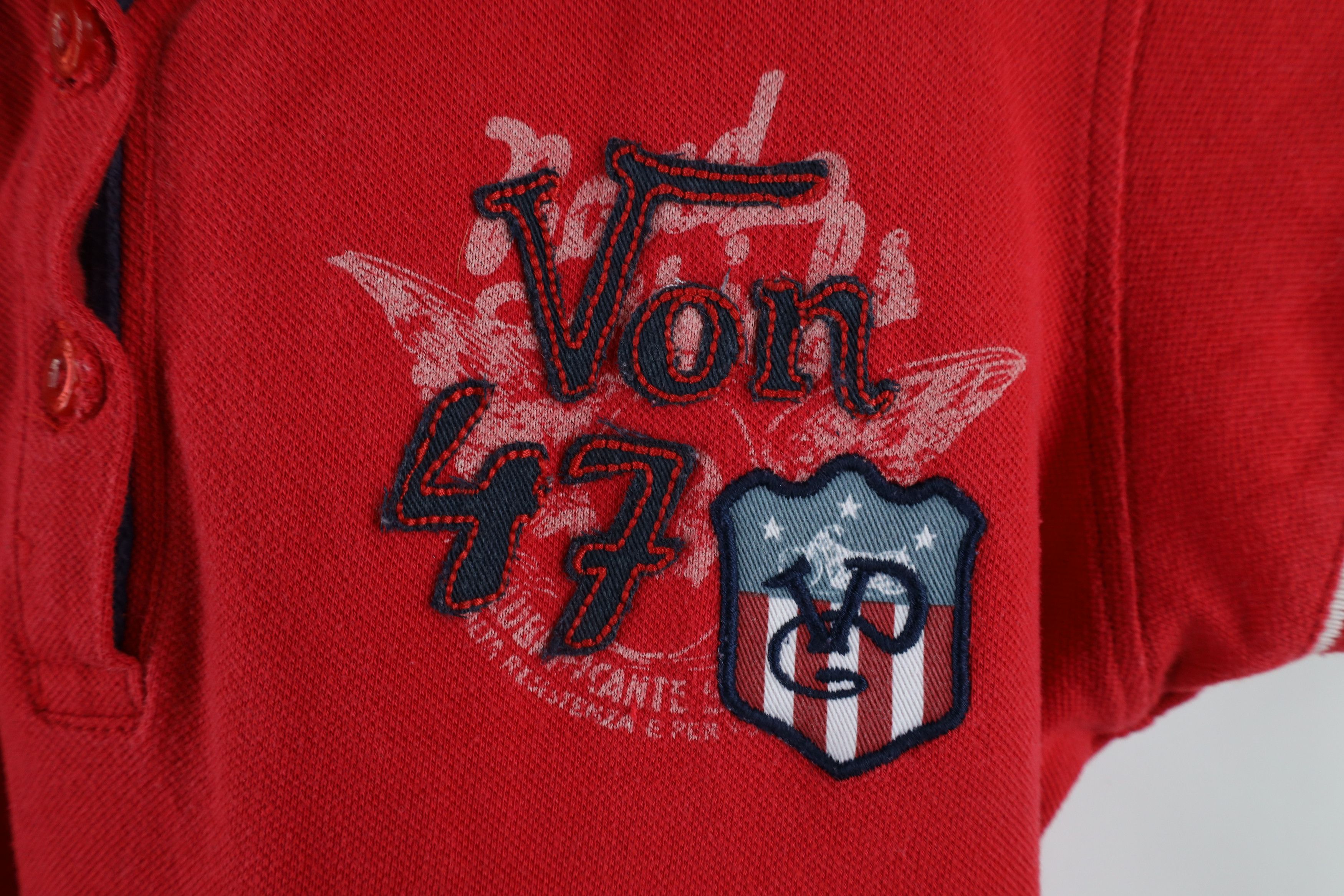 Vintage × Von Dutch Vintage Y2K Von Dutch Distressed Spell Collared Polo Shirt Size M / US 6-8 / IT 42-44 - 4 Thumbnail