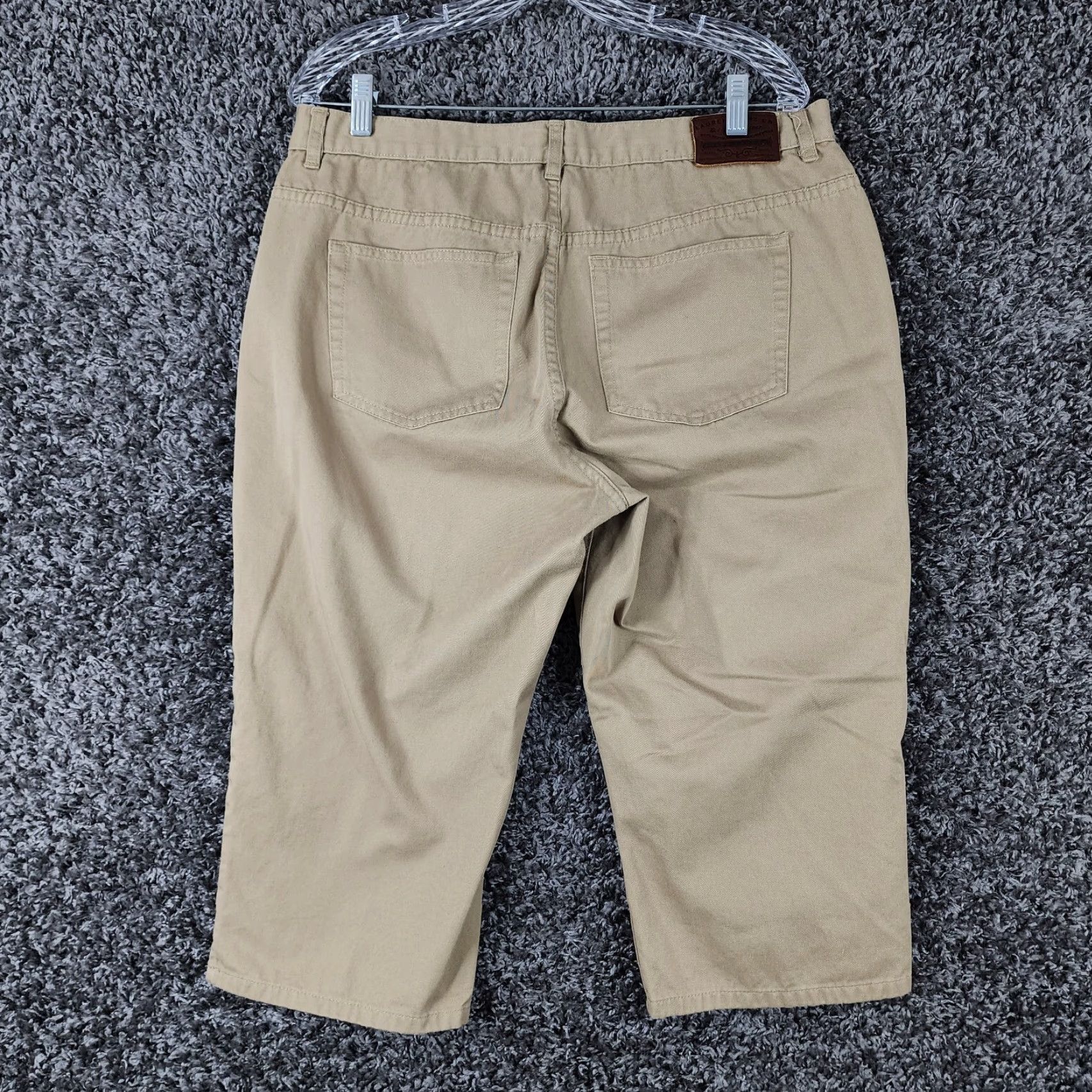 Ralph Lauren VINTAGE Lauren Ralph Lauren Womens Capri Pants Size 14 Petite Beige Cotton Midcalf Size ONE SIZE - 6 Thumbnail