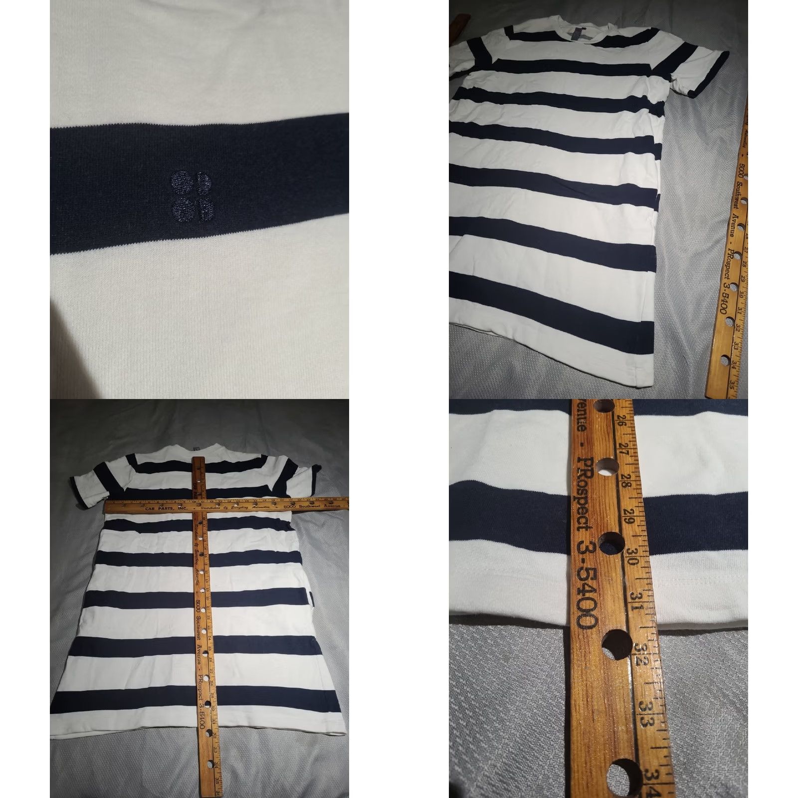 Sweaty Betty Sweaty Betty Dress Womens Small Blue White Cotton Essential Striped Pocket Size S / US 4 / IT 40 - 8 Thumbnail