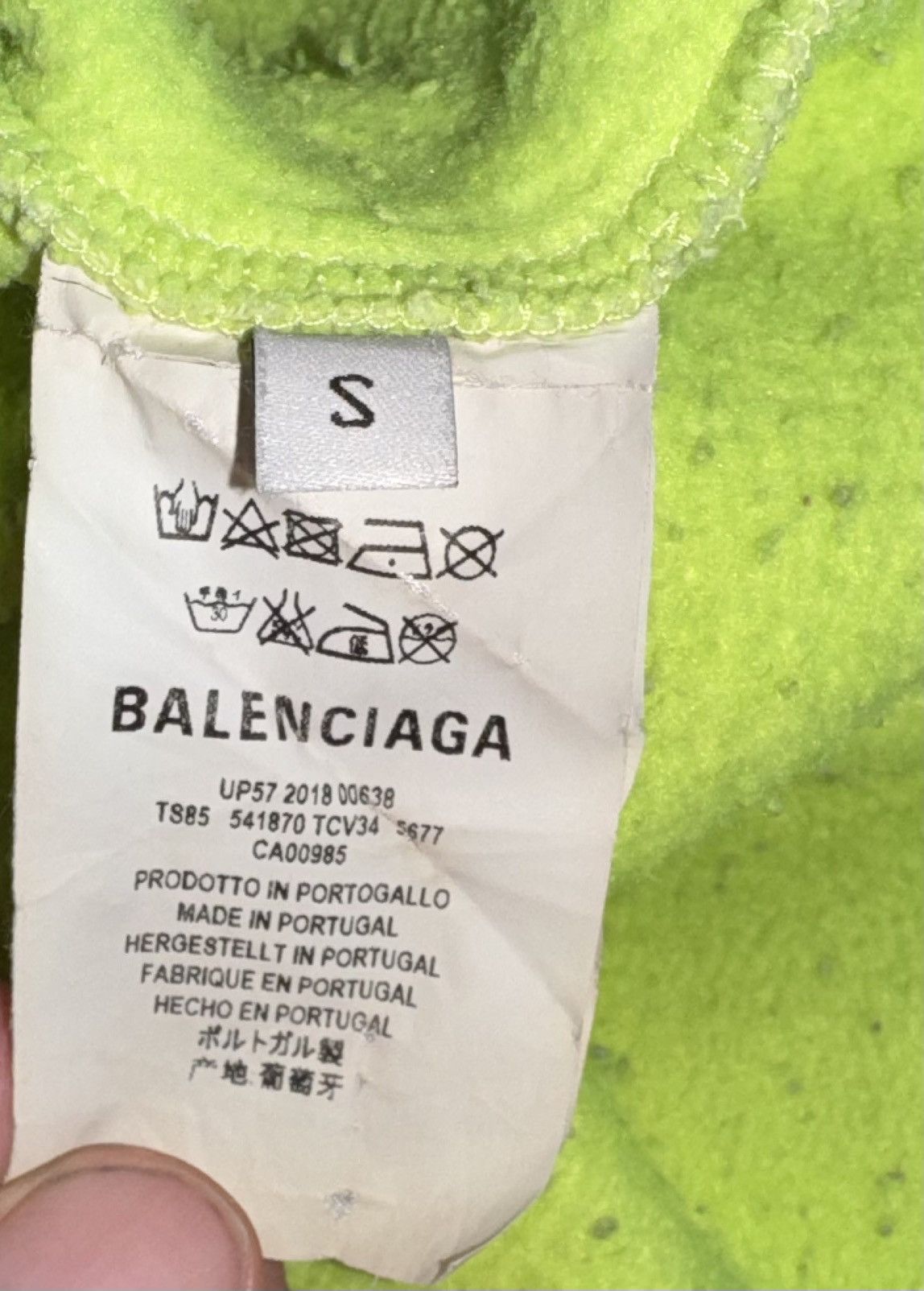 Balenciaga Neon World Food Programme / WFP Buttoned Hoodie Size US S / EU 44-46 / 1 - 7 Thumbnail
