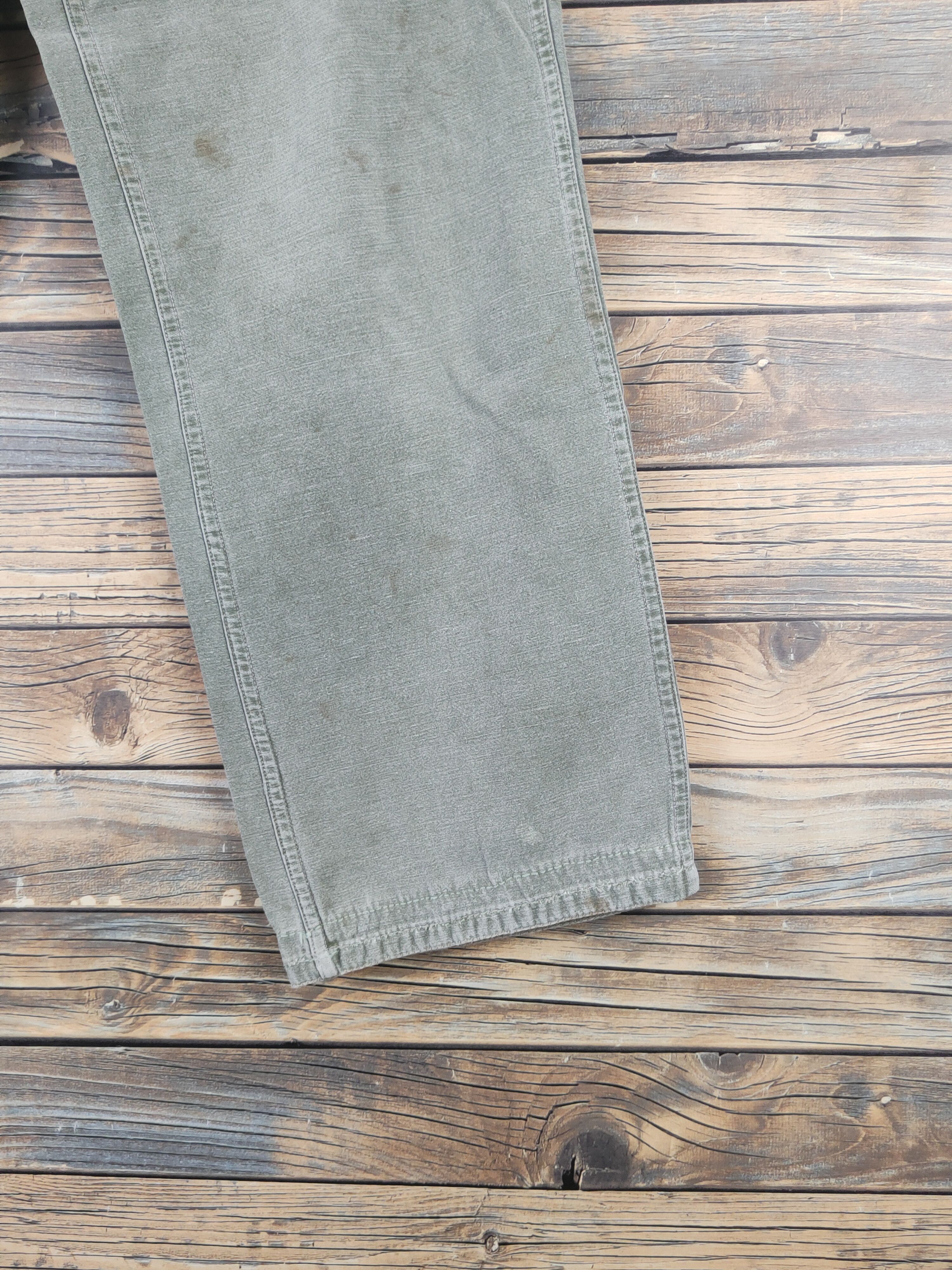 Japanese Brand DL Blue Way Green Faded Multipocket Cargo Pants #46-228T Size US 28 / EU 44 - 7 Thumbnail