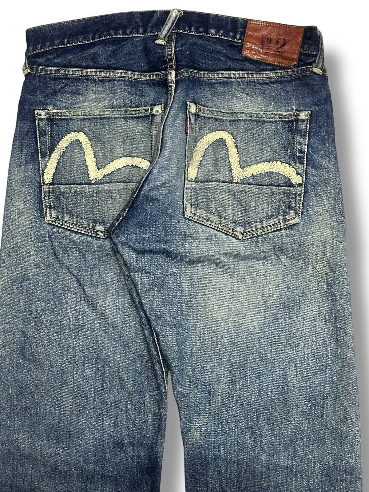 Evisu Vintage Evisu No2 Lot 2000 Selvedged Distressed Faded Wash Size US 32 / EU 48 - 6 Thumbnail