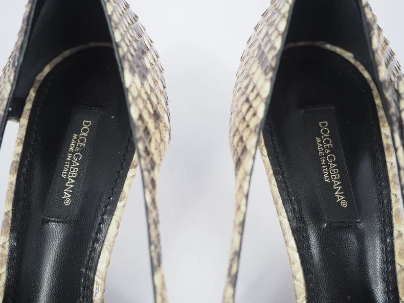 Dolce & Gabbana Dolce GabbanaPython-patterned high-heeled shoes 2503-Nextar Size US 5.5 / IT 35.5 - 4 Thumbnail