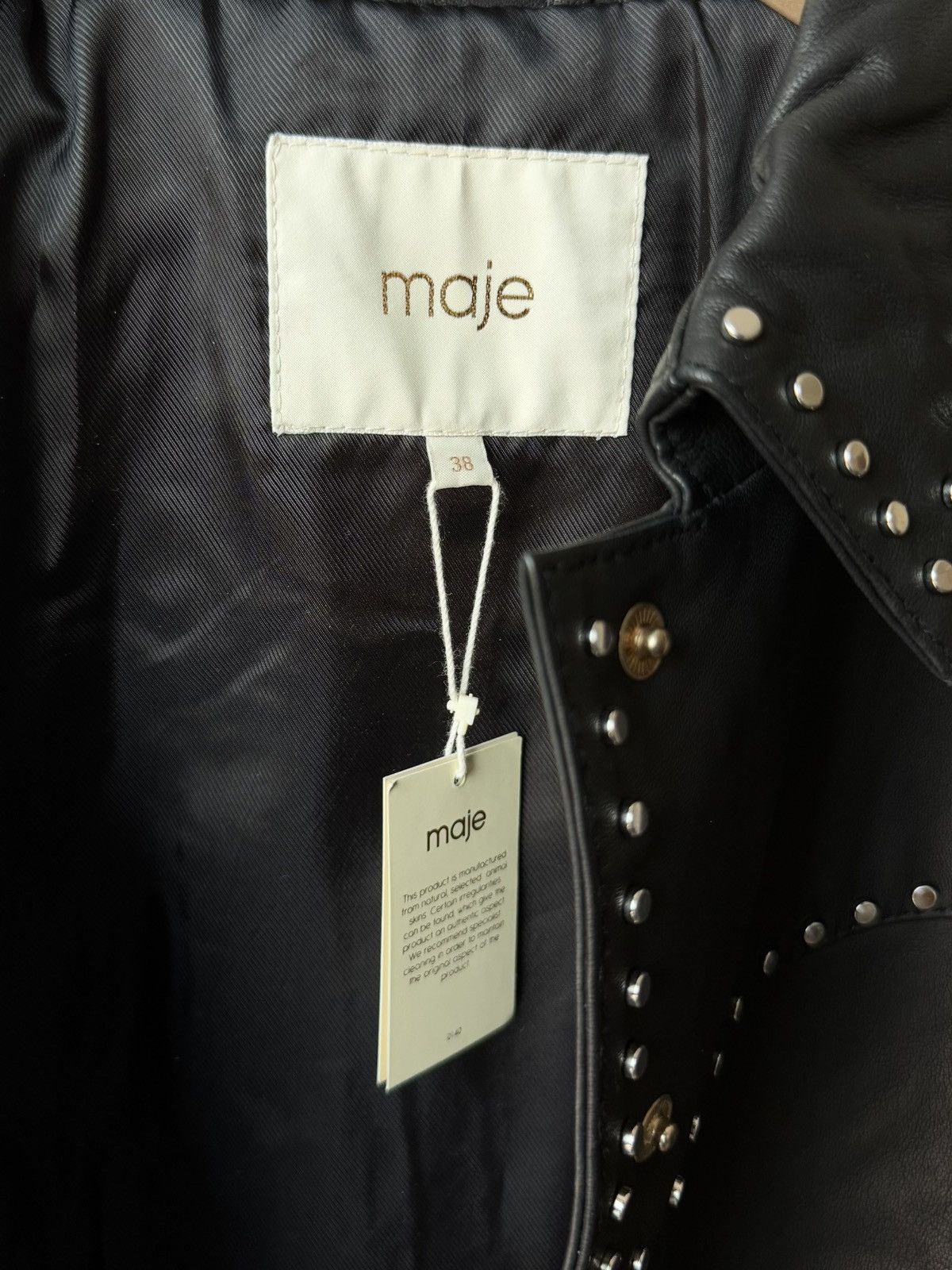 Maje Brand new with tags Maje leather jacket Size M / US 6-8 / IT 42-44 - 5 Thumbnail