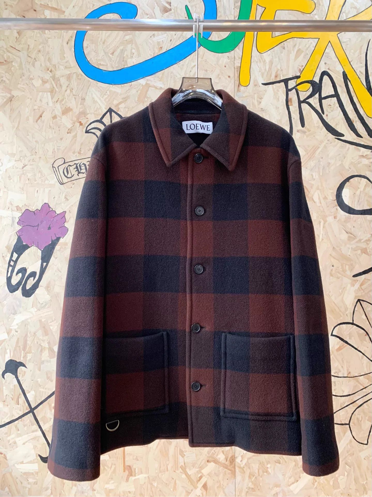 Loewe LOEWE Gingham Black Red Jacket Size US L / EU 52-54 / 3 - 1 Thumbnail