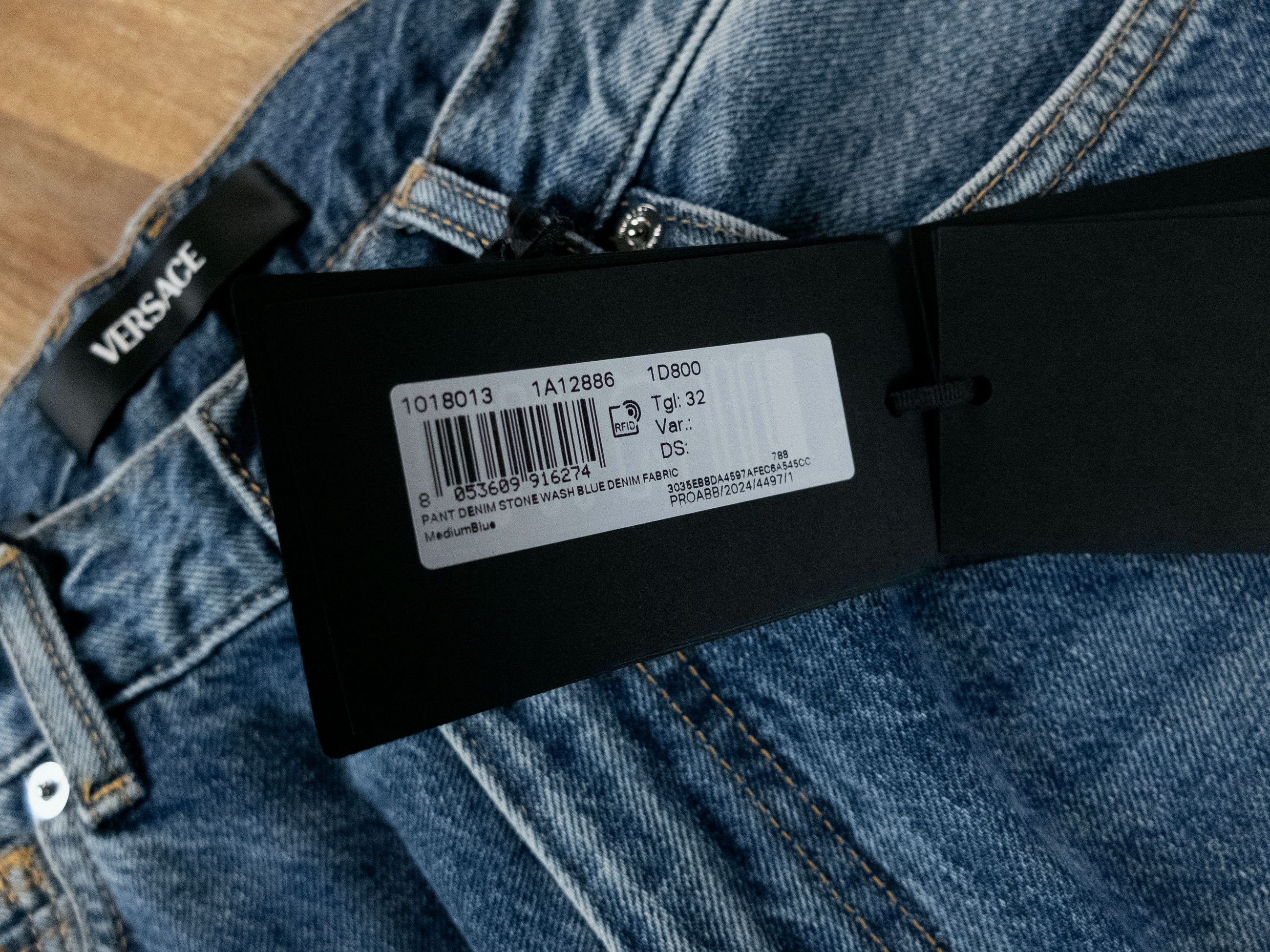 Versace VERSACE blue jeans with barocco print lower cuffs Size 32 q Size US 32 / EU 48 - 8 Thumbnail