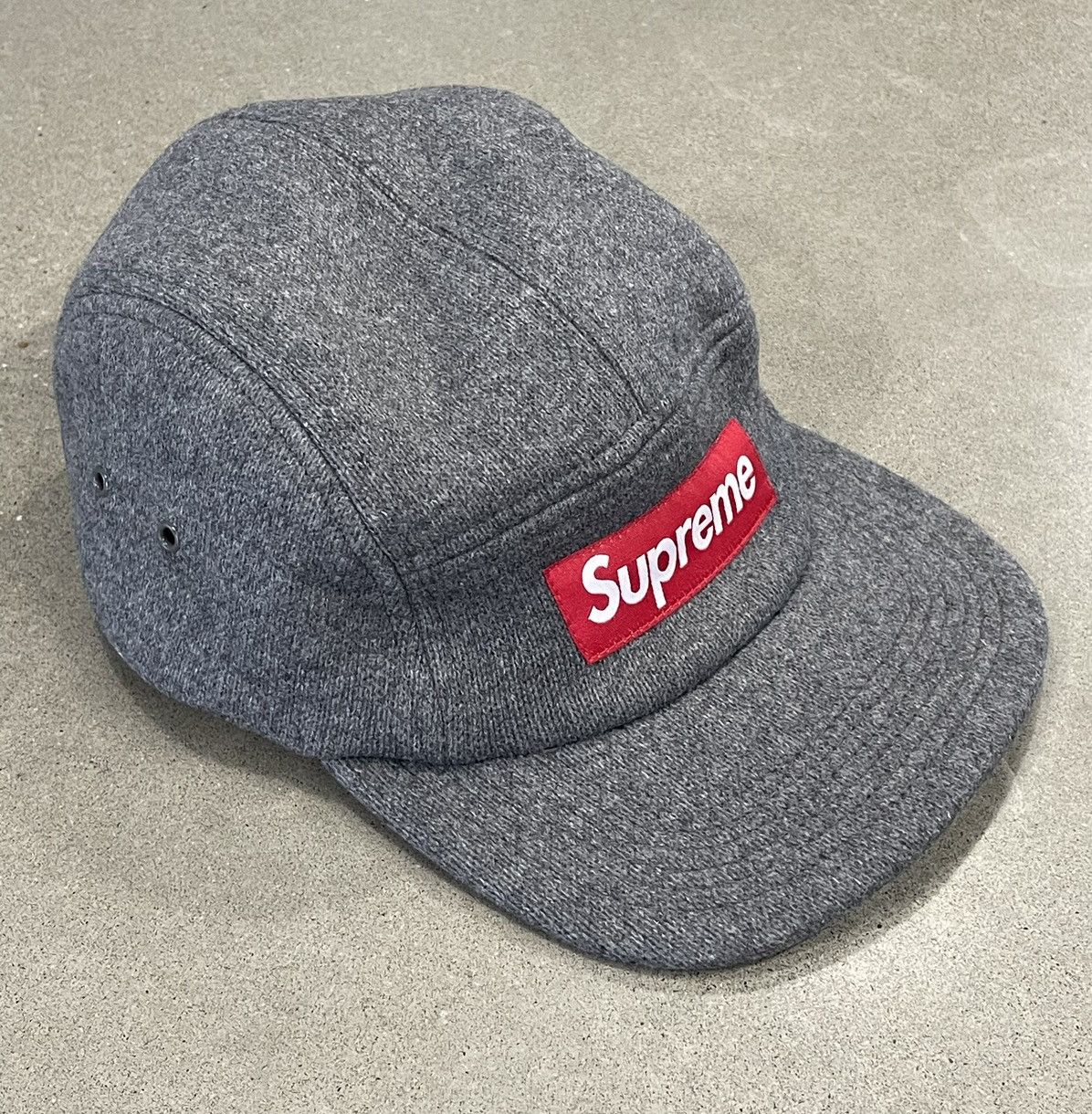 Supreme MINT: F/W 2014 Supreme Fitted Wool Camp Cap "HT Grey" Sz M/L Size ONE SIZE - 2 Thumbnail