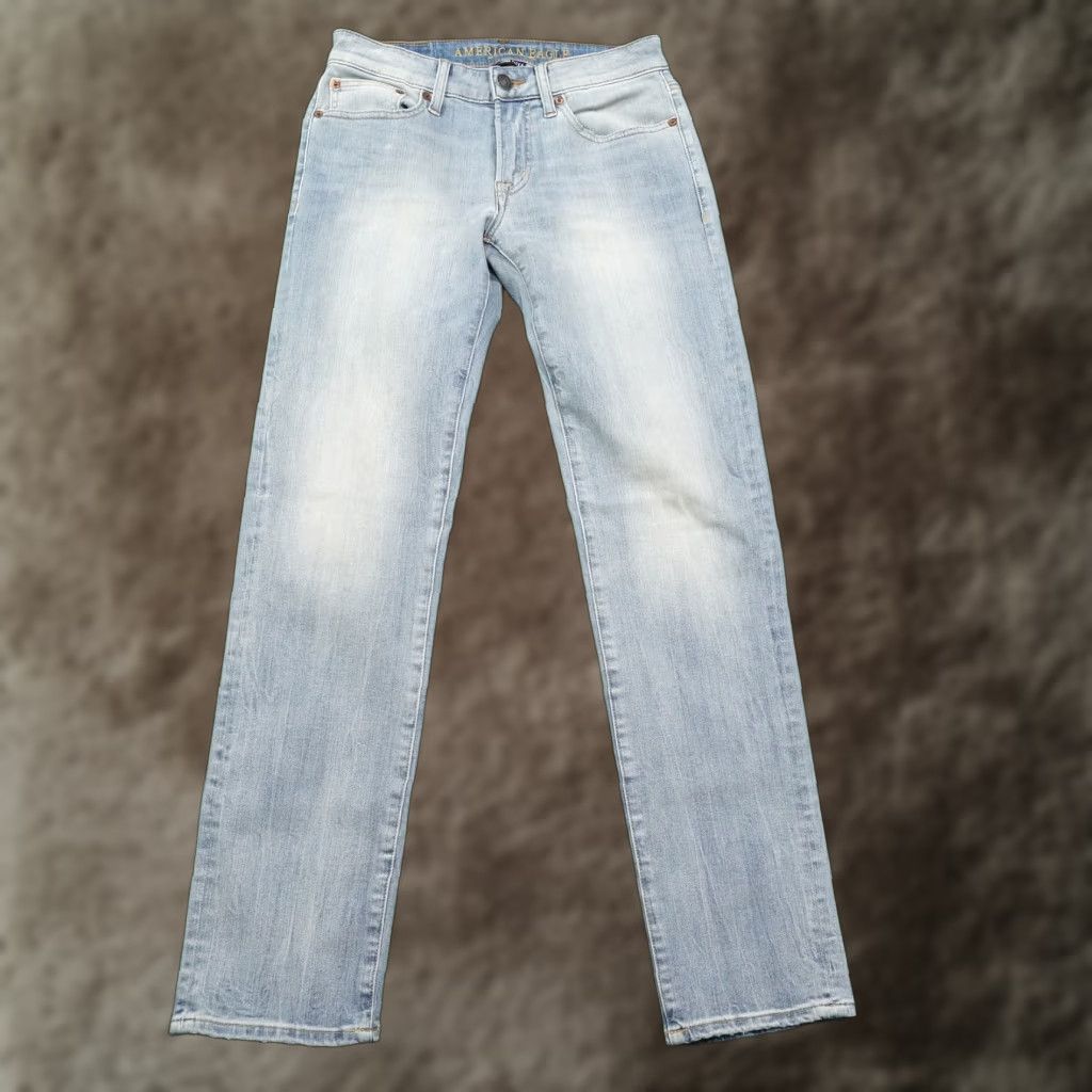 American Eagle Outfitters American Eagle Mens Jeans Size 28x32 Straight Fit Cotton Blue Vintage-Inspired Fashion Size US 28 / EU 44 - 1 Thumbnail
