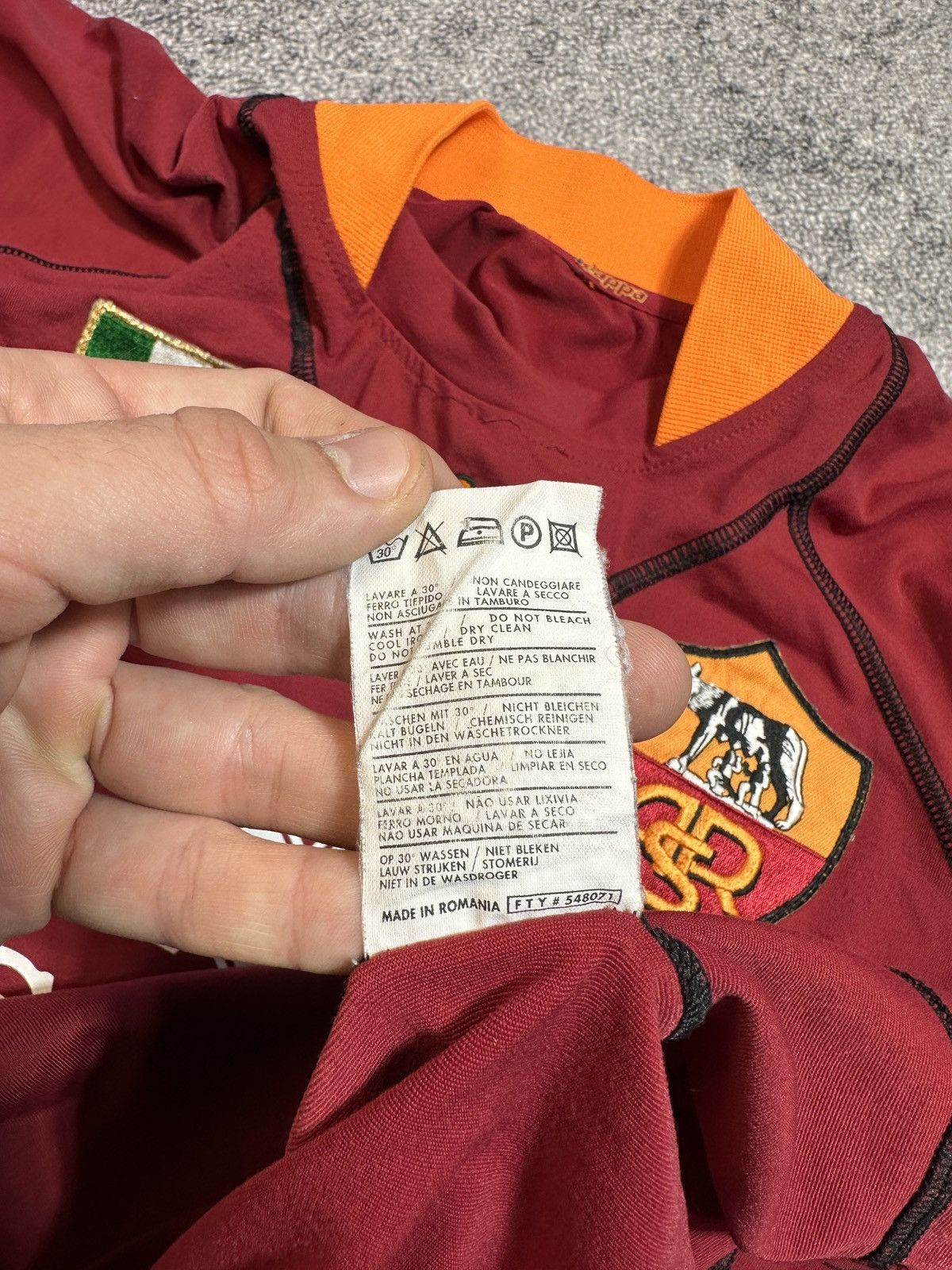 Kappa × Vintage Vintage Kappa Roma 7 Soccer Jersey Blokecore Style Rare USA Size US L / EU 52-54 / 3 - 5 Thumbnail