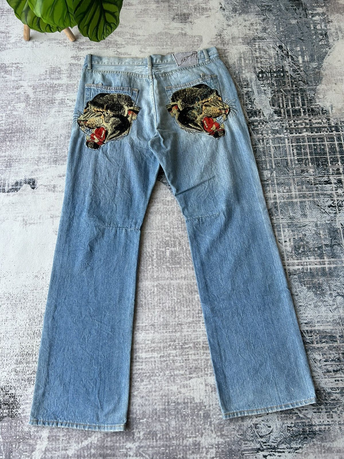 Ed Hardy 💥Ed Hardy Design Embroidery Two Tiger💥 Size US 36 / EU 52 - 1 Thumbnail