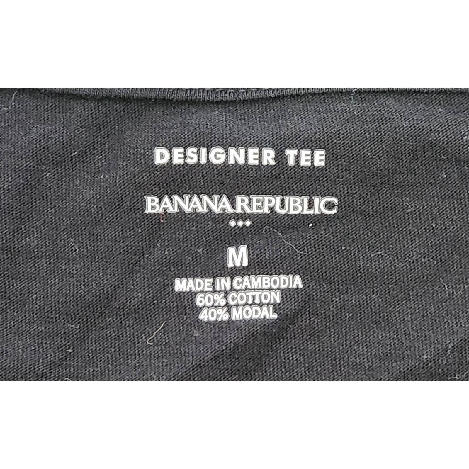 Banana Republic Banana Republic Black Flutter Sleeve Designer Tee Top Medium Size M / US 6-8 / IT 42-44 - 4 Thumbnail