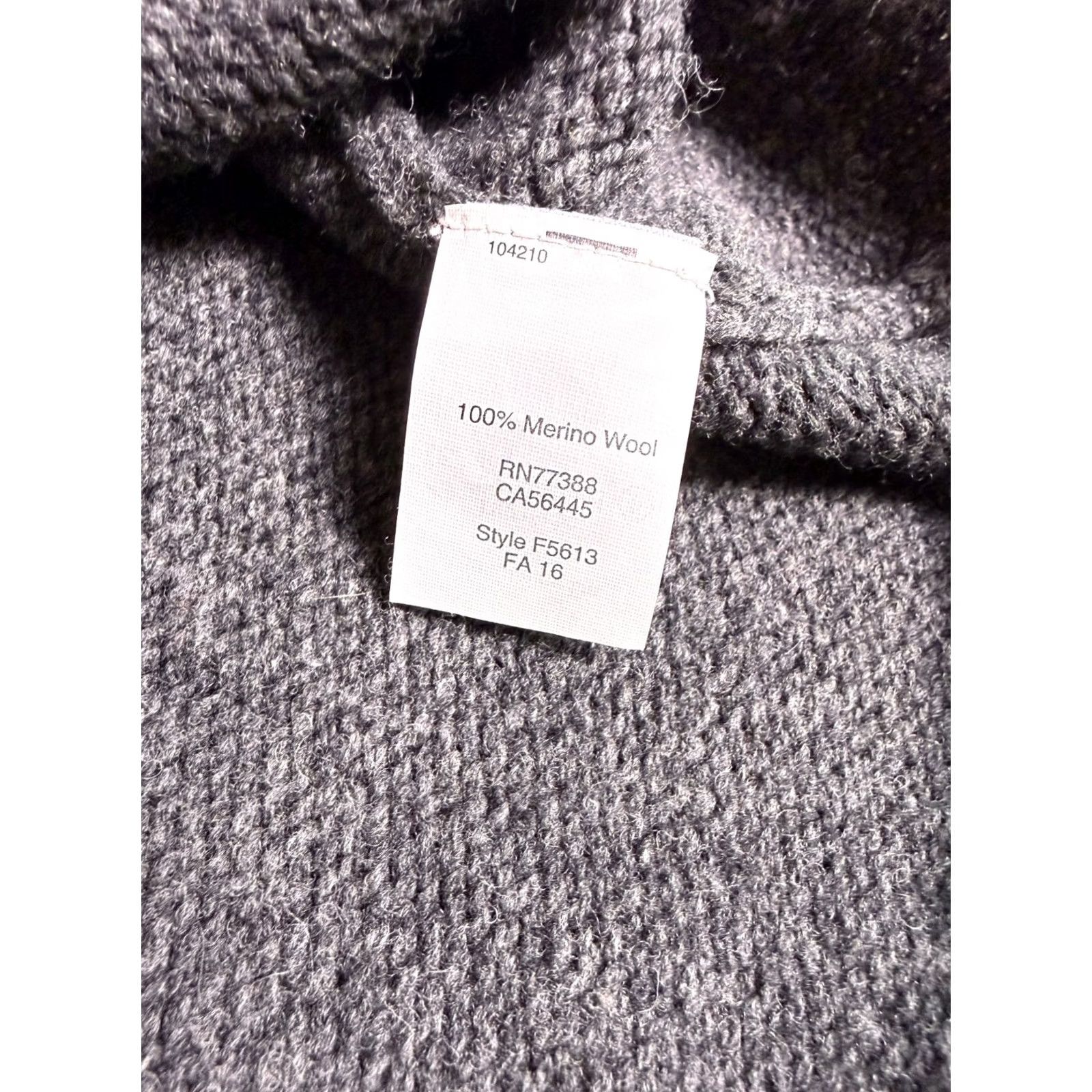 Madewell Madewell Womens Merino Wool Pullover Sweater Dress Grey Lace Up Neck L Size L / US 10 / IT 46 - 2 Thumbnail