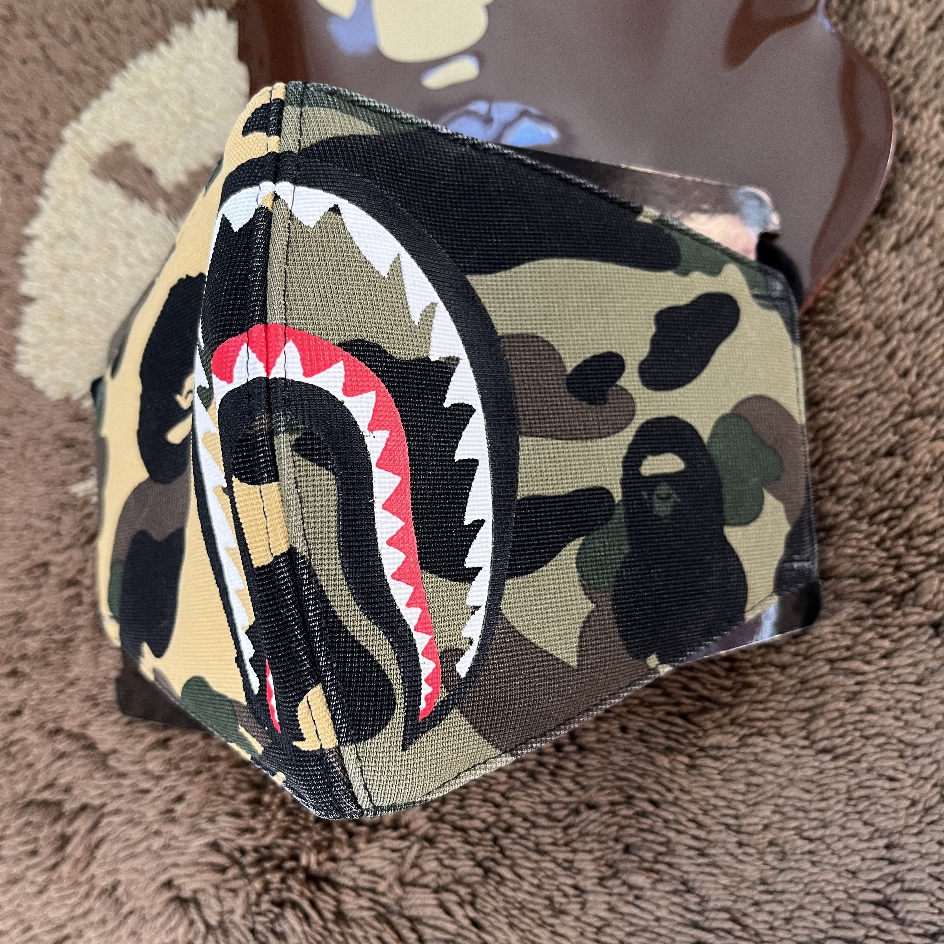 Bape 1ST CAMO HALF SHARK FACE MASK Size ONE SIZE - 4 Thumbnail