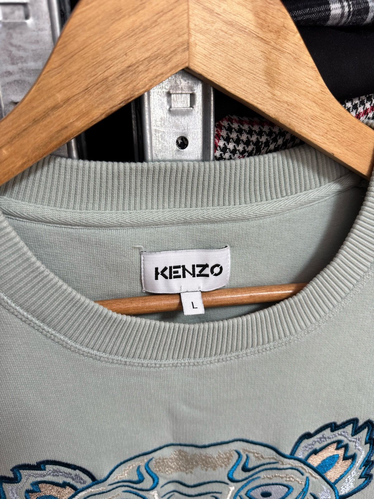 Kenzo Kenzo Paris Tiger Sweatshirt Embroidered Big Logo Size L Size US L / EU 52-54 / 3 - 4 Thumbnail