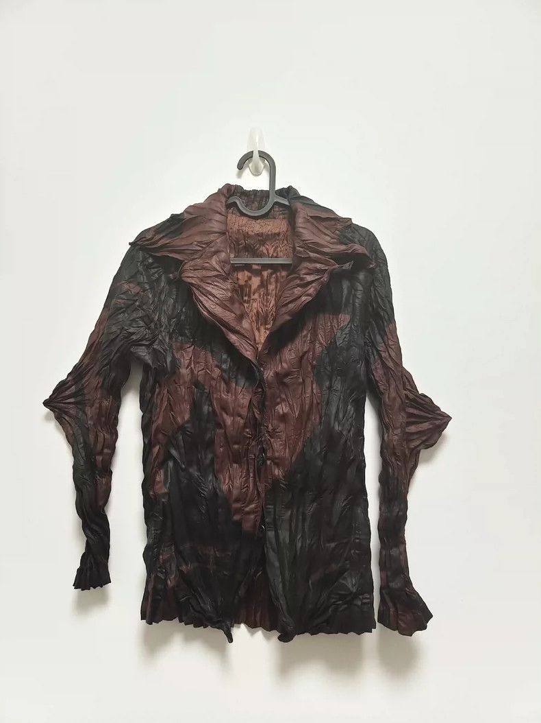 Issey Miyake Issey Miyake size:2 Brown-black vintage irregular-shaped p Size M / US 6-8 / IT 42-44 - 4 Thumbnail