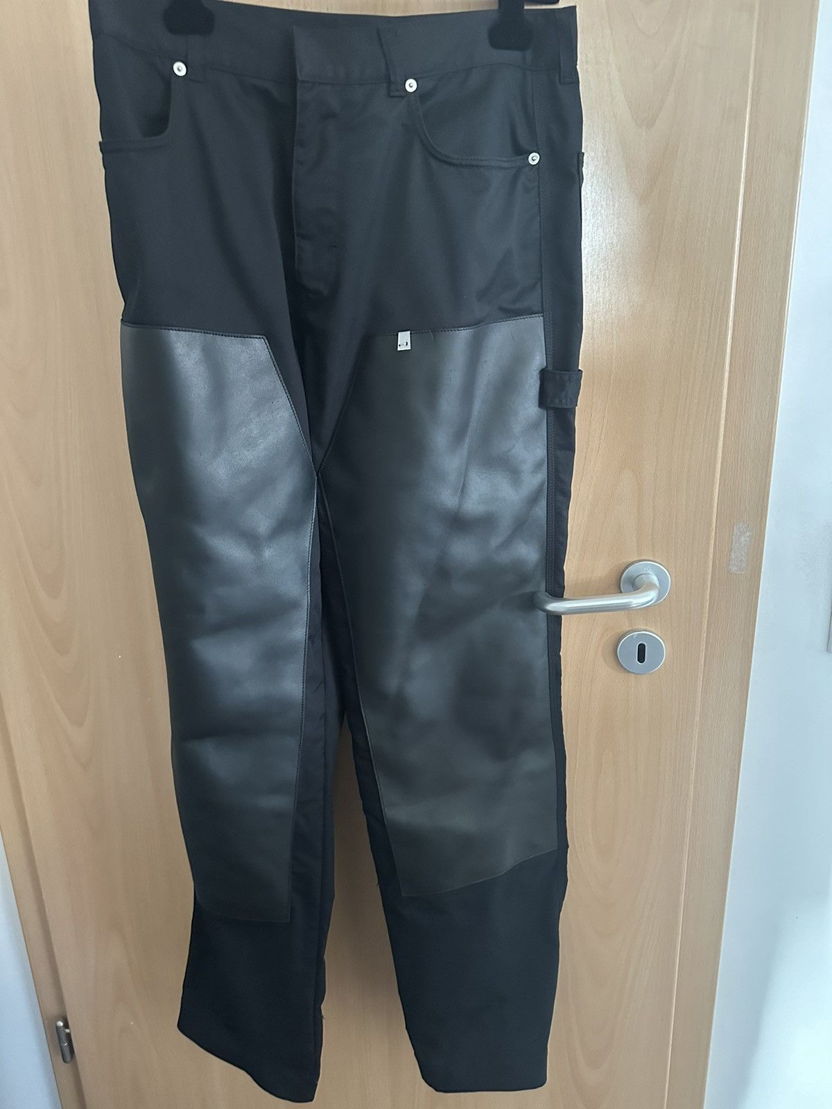 Image of 1017 Alyx 9Sm Alyx Leather Panel Pants in Black, Men's (Size 30)