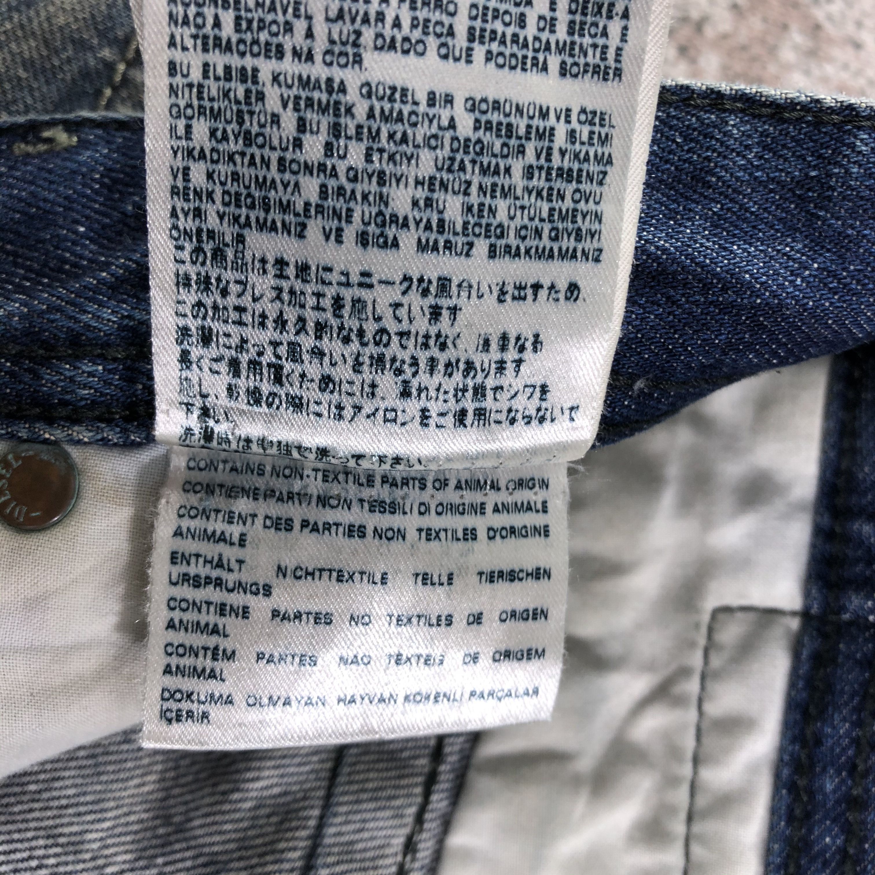 Diesel Distress Diesel Jeans Rusty Blue Denim KJ2561 Size US 31 - 15 Thumbnail