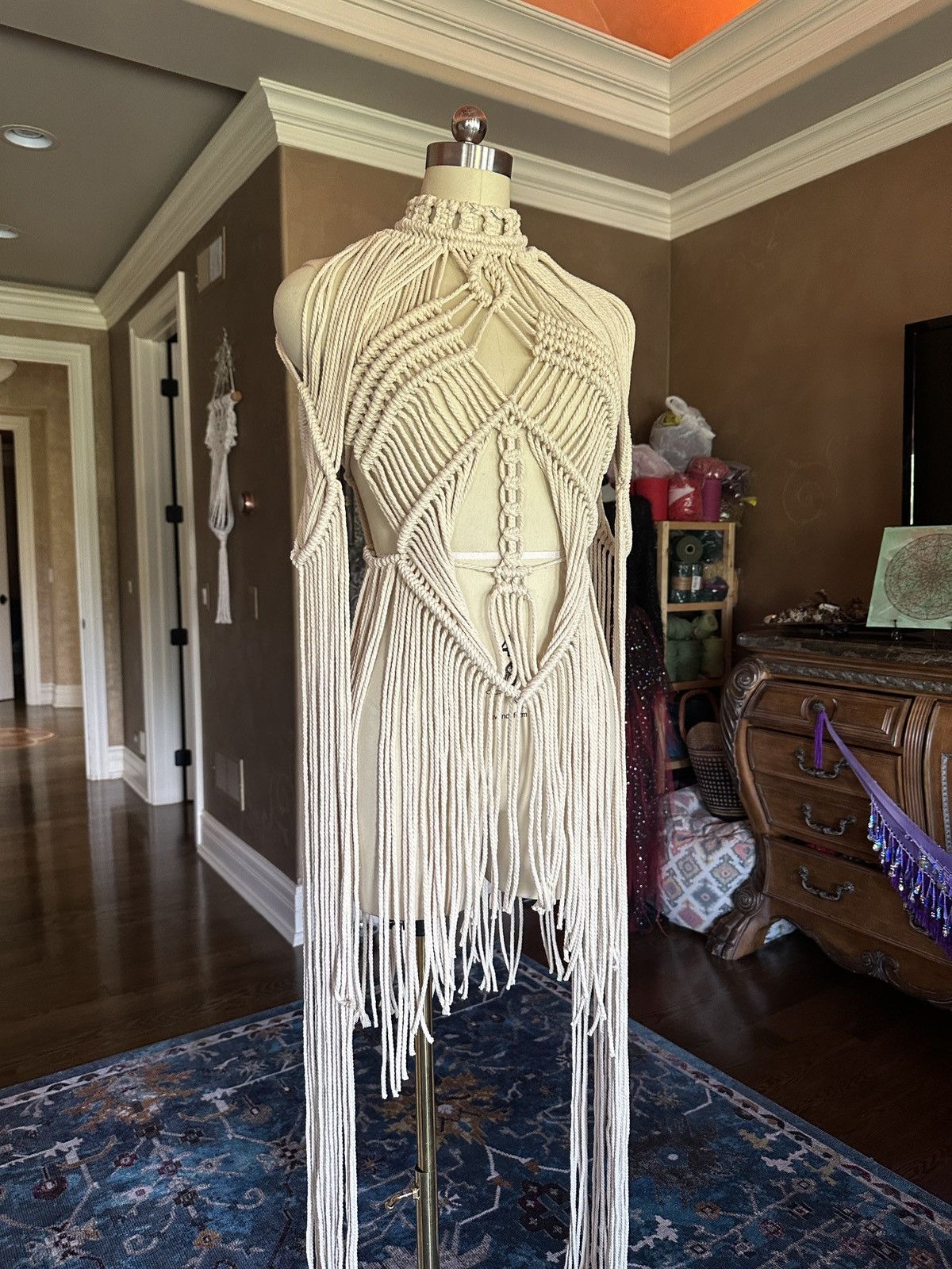 Other Original GoodVibeGoda Handmade Macramé Rope Dress Size S / US 4 / IT 40 - 2 Thumbnail