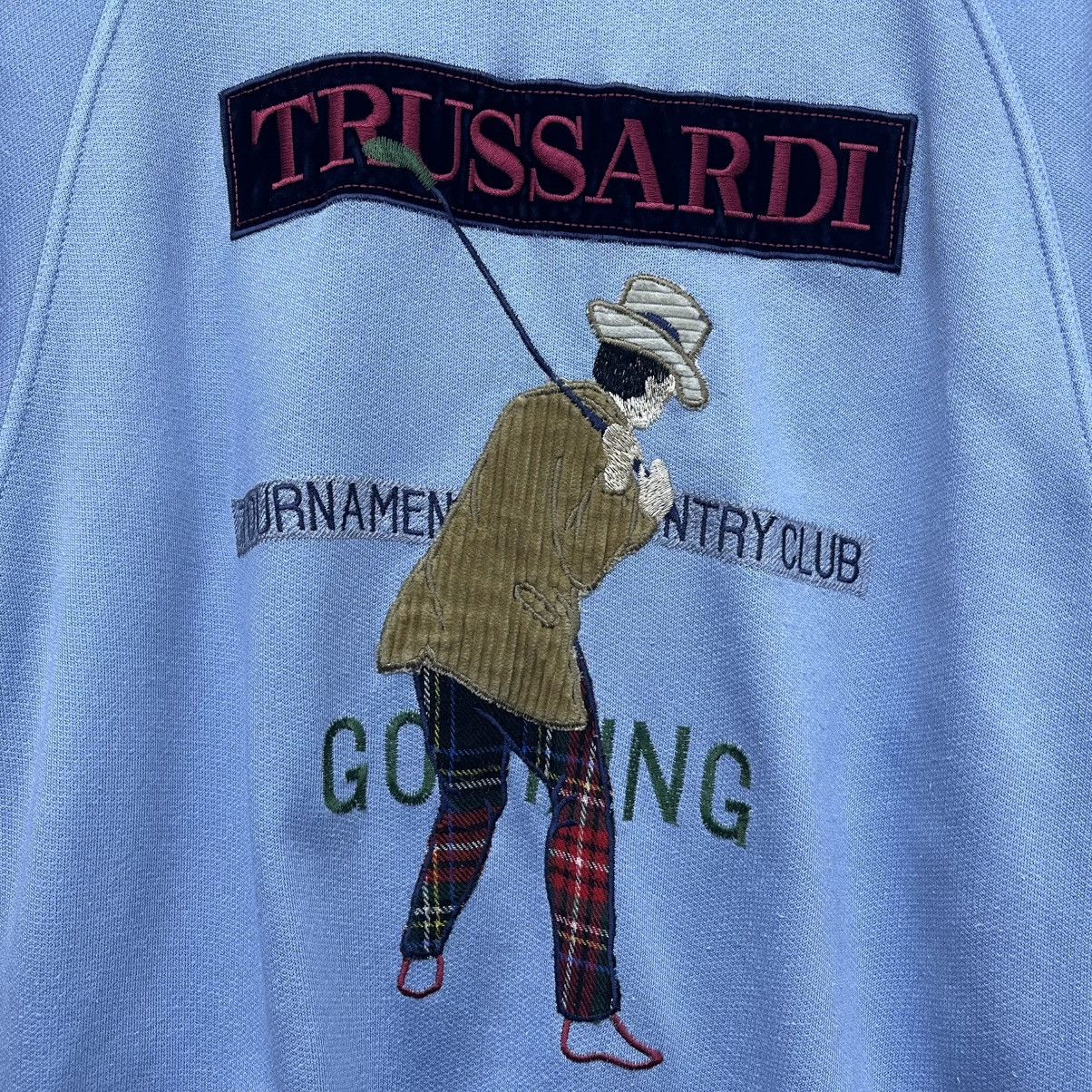 Trussardi Vintage 80s Trussardi Italy Crewneck Sweatshirt Size US S / EU 44-46 / 1 - 5 Thumbnail