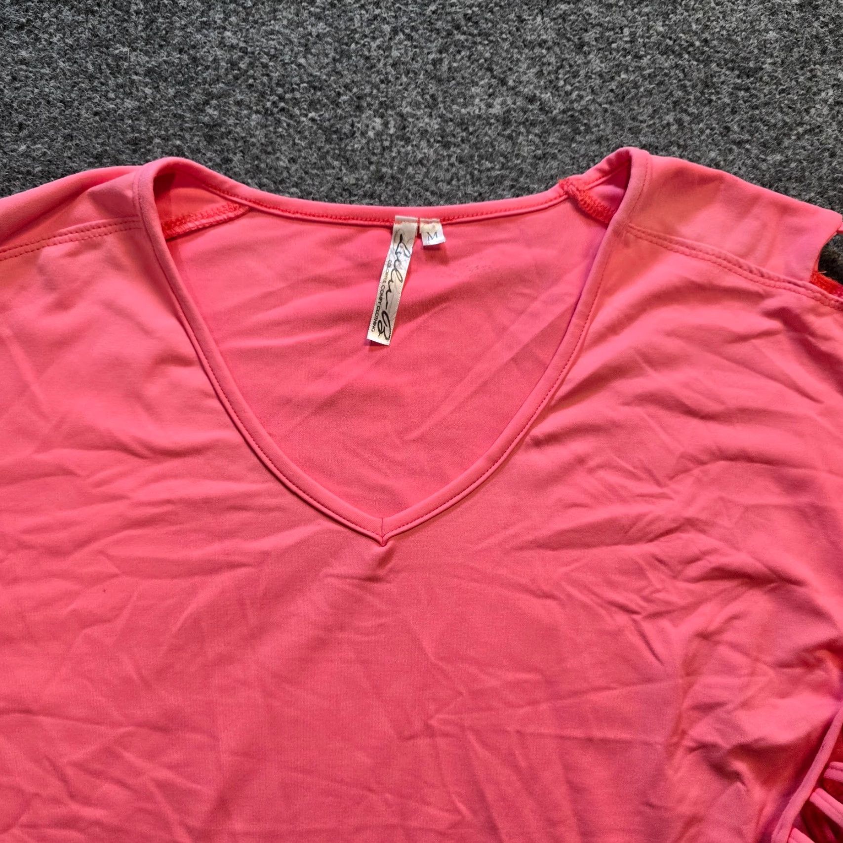 Vintage Lulu B Top Womens Medium Pink 3/4 Sleeve Blouse Knit Stretchy Casual Shirt Womens Size M / US 6-8 / IT 42-44 - 2 Thumbnail