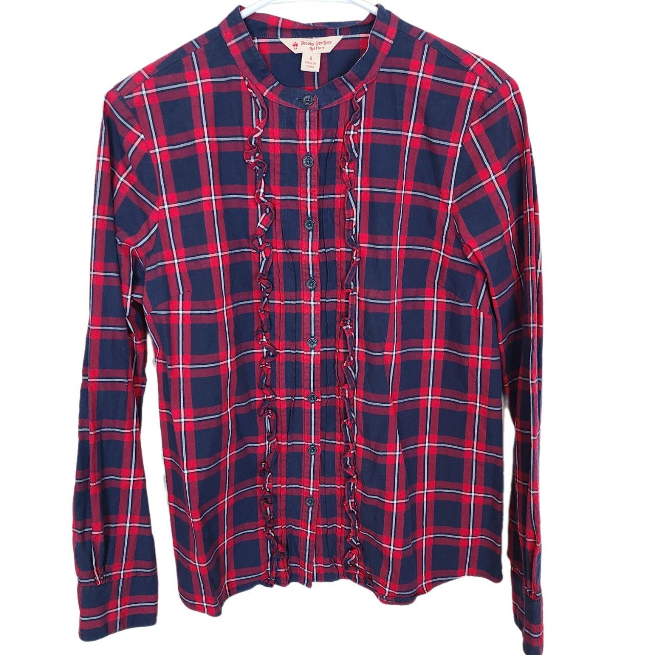 Brooks Brothers Brooks Brothers Red Fleece Shirt Dark Academia Women 8 Plaid Size M / US 6-8 / IT 42-44 - 1 Thumbnail