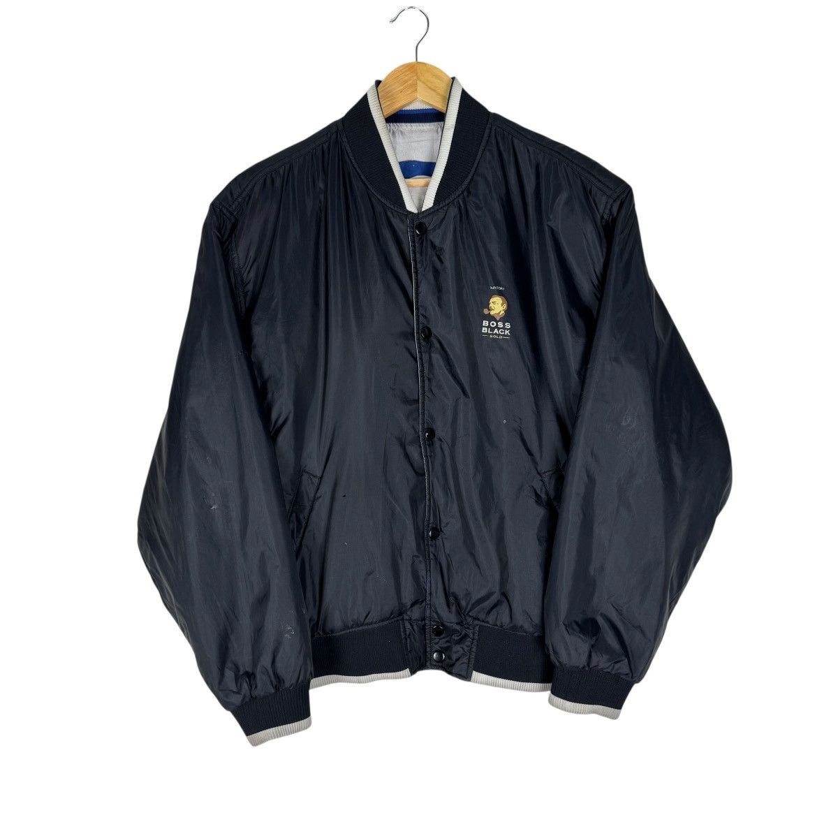 Japanese Brand ⚡️SUNTORY BOSS COFFEE REVERSIBLE BOMBER JACKET Size US L / EU 52-54 / 3 - 12 Thumbnail
