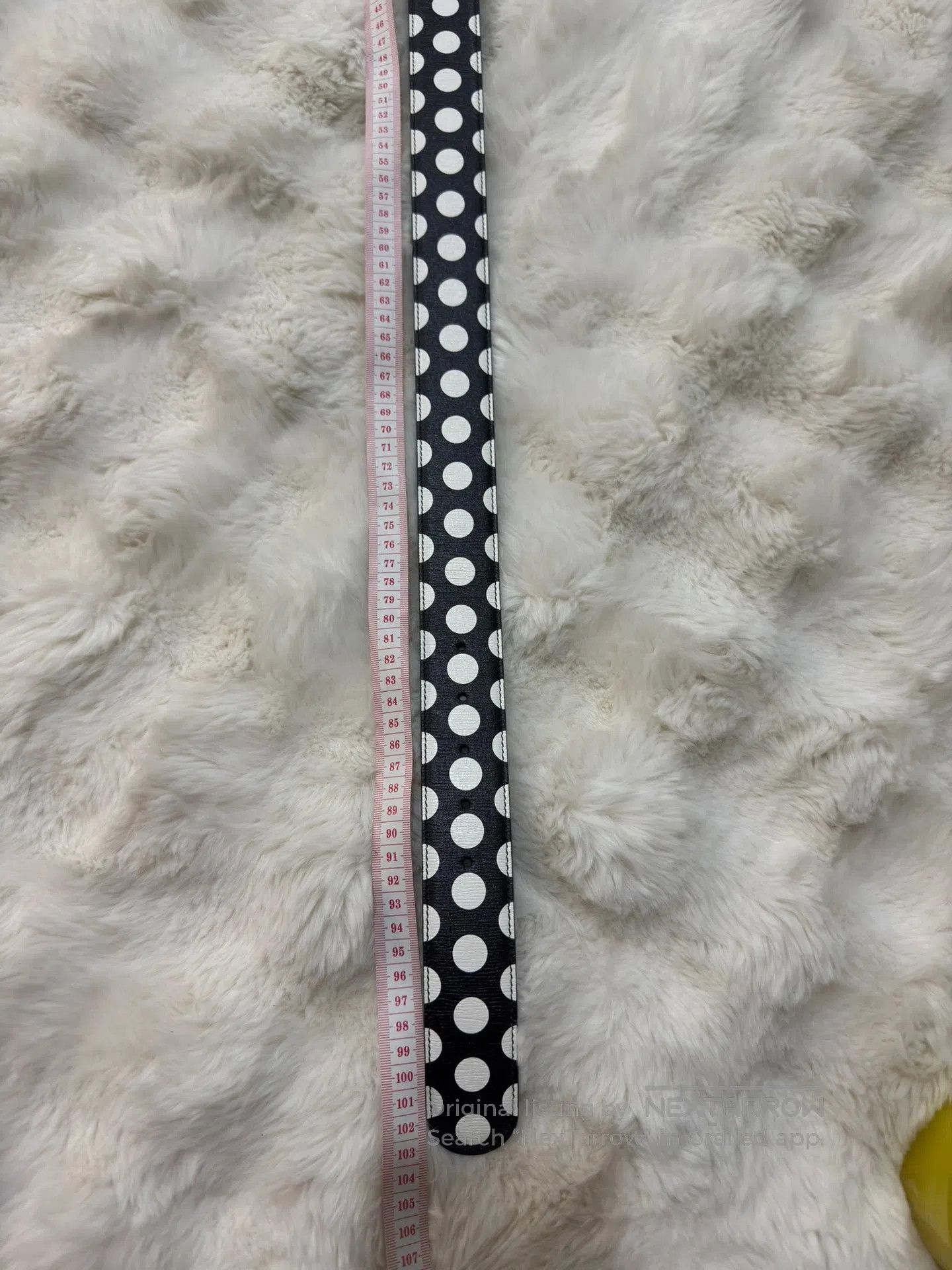 Gucci Guicci size 85 Polka Dot Gold Buckle Belt| Size ONE SIZE - 8 Thumbnail