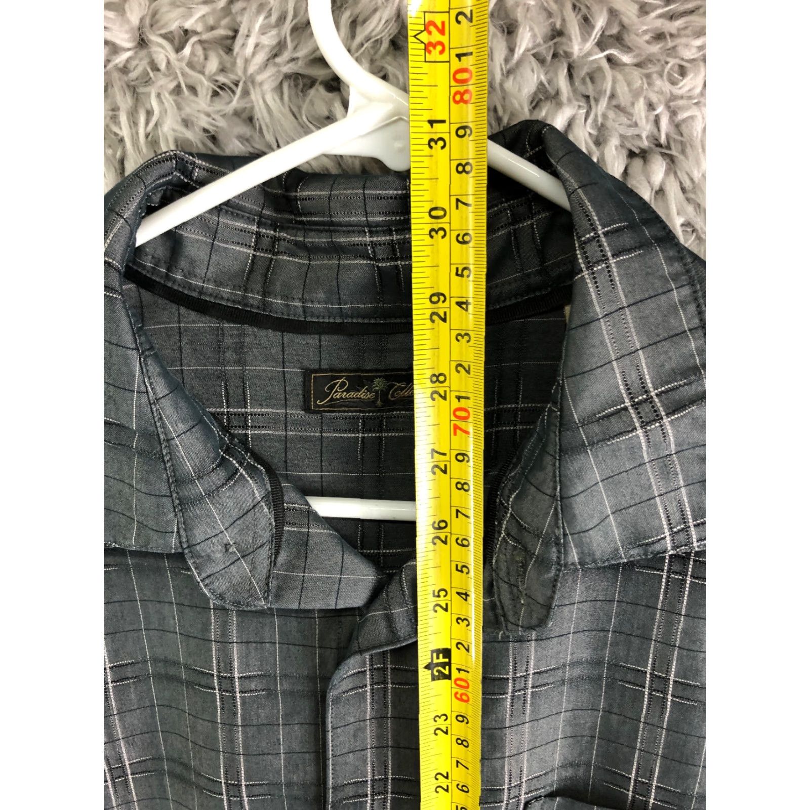 Vintage Paradise Collection Mens Large Shirt Long Sleeve Spread Collar Button-Up Black Size US L / EU 52-54 / 3 - 5 Thumbnail