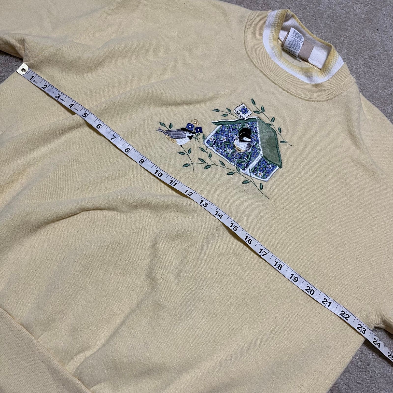 Other Vintage Top Stitch Birds in Birdhouse/Nature Yellow Crewneck Size US XL / EU 56 / 4 - 6 Thumbnail