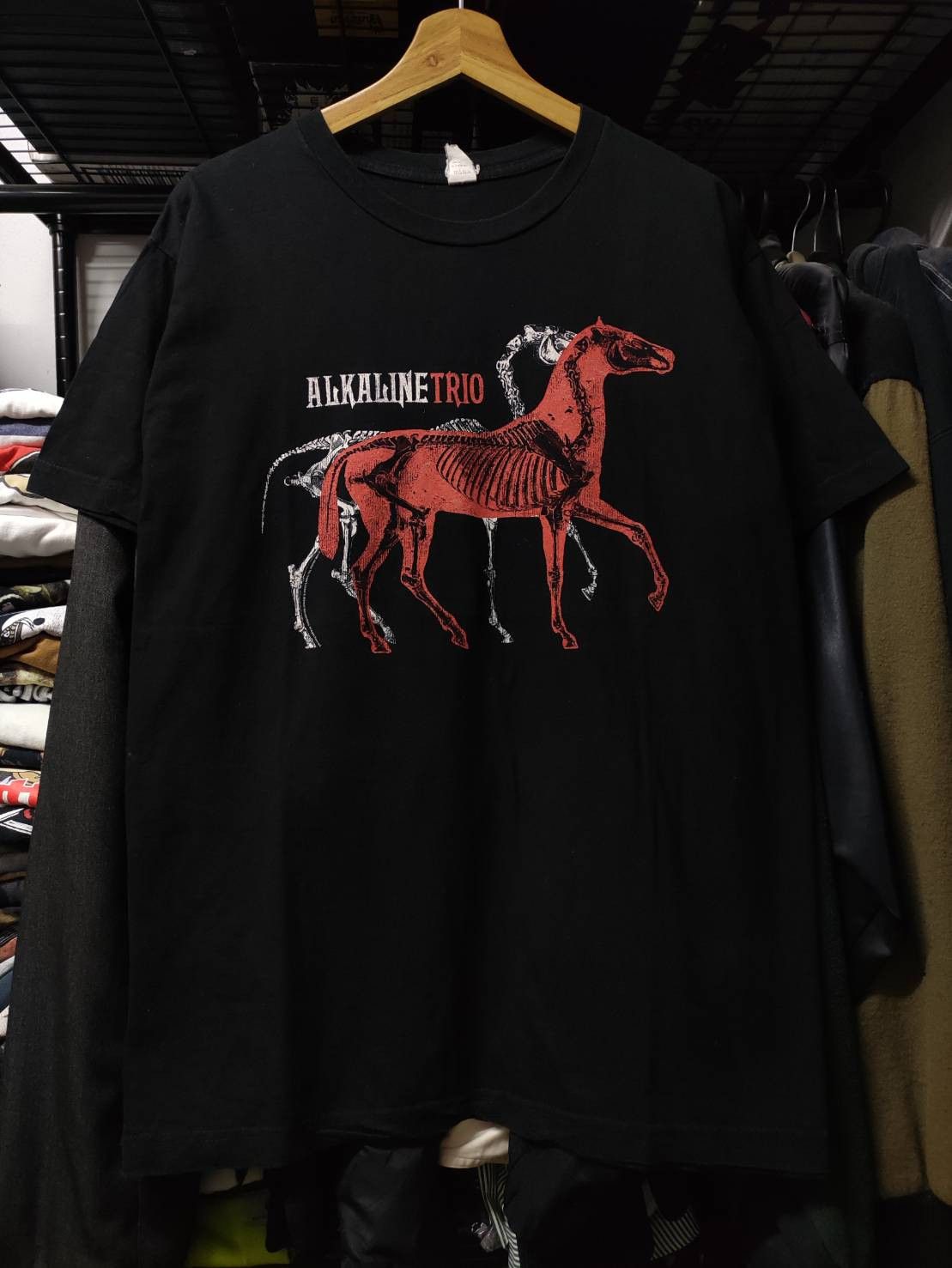 Band Tees Vtg 00's Alkaline Trio " Horse Skeleton " T-Shirt Size US XL / EU 56 / 4 - 2 Thumbnail