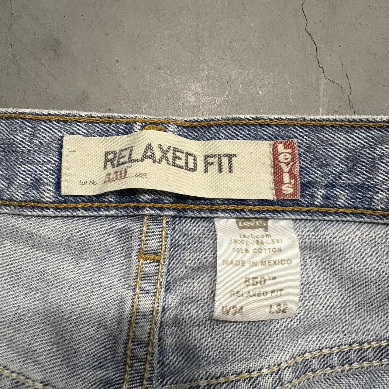 Levi's Crazy Vintage Y2K/2000s Baggy Levis 550 Skater Style Denim Jeans! Size US 34 / EU 50 - 8 Thumbnail